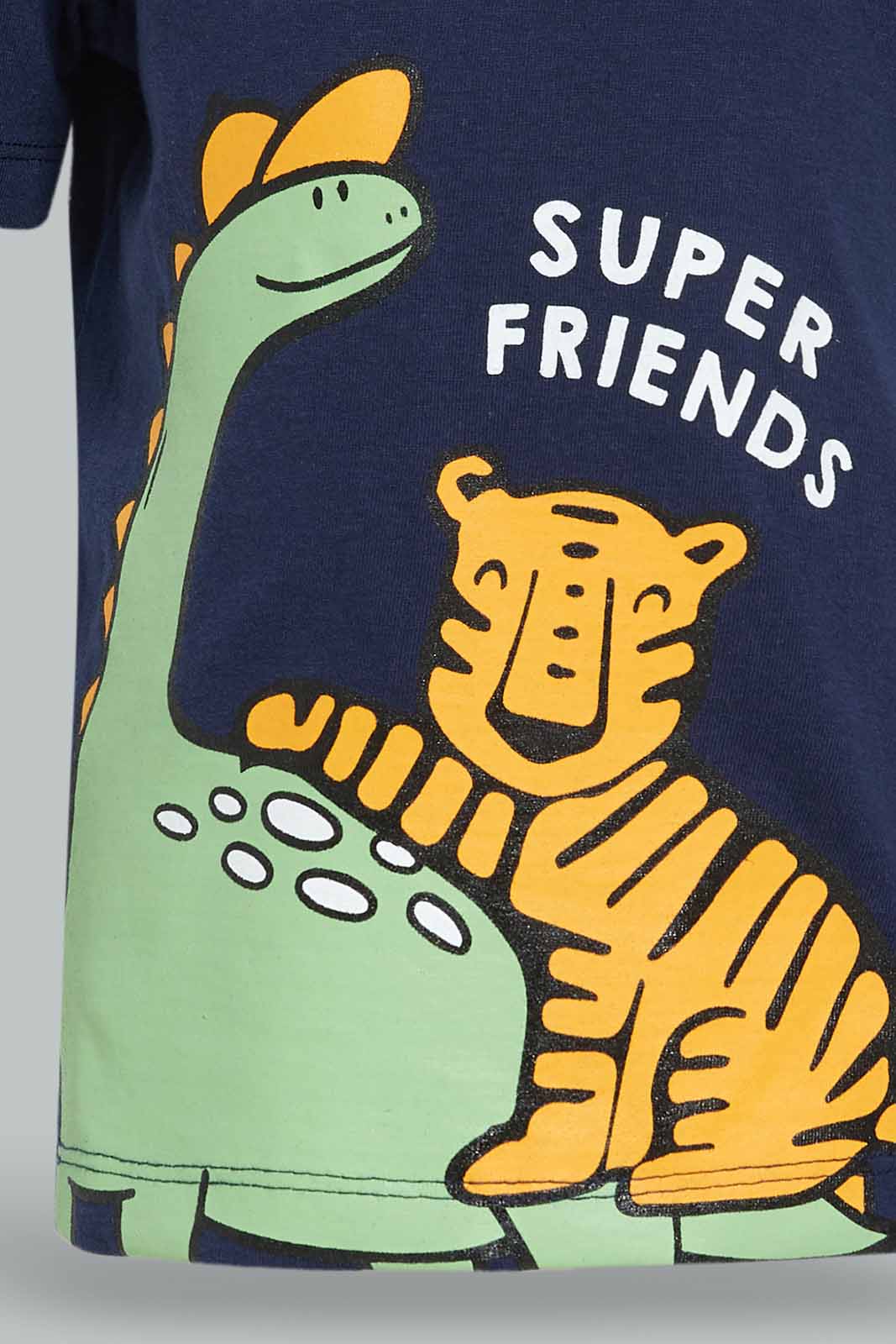Redtag-Boys-Navy-Tiger-And-Dino-Ss-Tshirt-And-Shorts-23-Pack-Pj-Set-Category:Pyjama-Sets,-Colour:Navy,-Deals:New-In,-Dept:Boys,-Filter:Infant-Boys-(3-to-24-Mths),-INB-Pyjama-Sets,-New-In-INB-APL,-Non-Sale,-S23A,-Section:Boys-(0-to-14Yrs)-Infant-Boys-3 to 24 Months