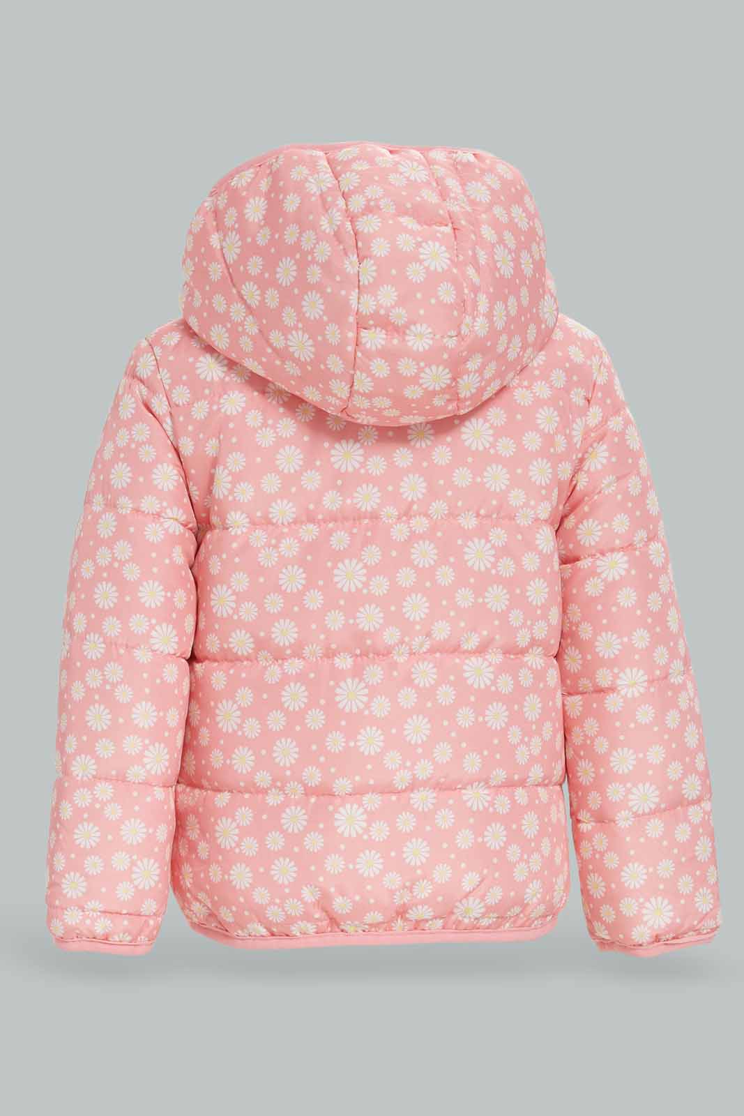 Redtag-Girls-Pink-Aop-Puffer-Jacket-Category:Jackets,-Colour:Apricot,-Deals:New-In,-Dept:Girls,-Filter:Infant-Girls-(3-to-24-Mths),-ING-Jackets,-New-In-ING-APL,-Non-Sale,-S23A,-Section:Girls-(0-to-14Yrs)-Infant-Girls-