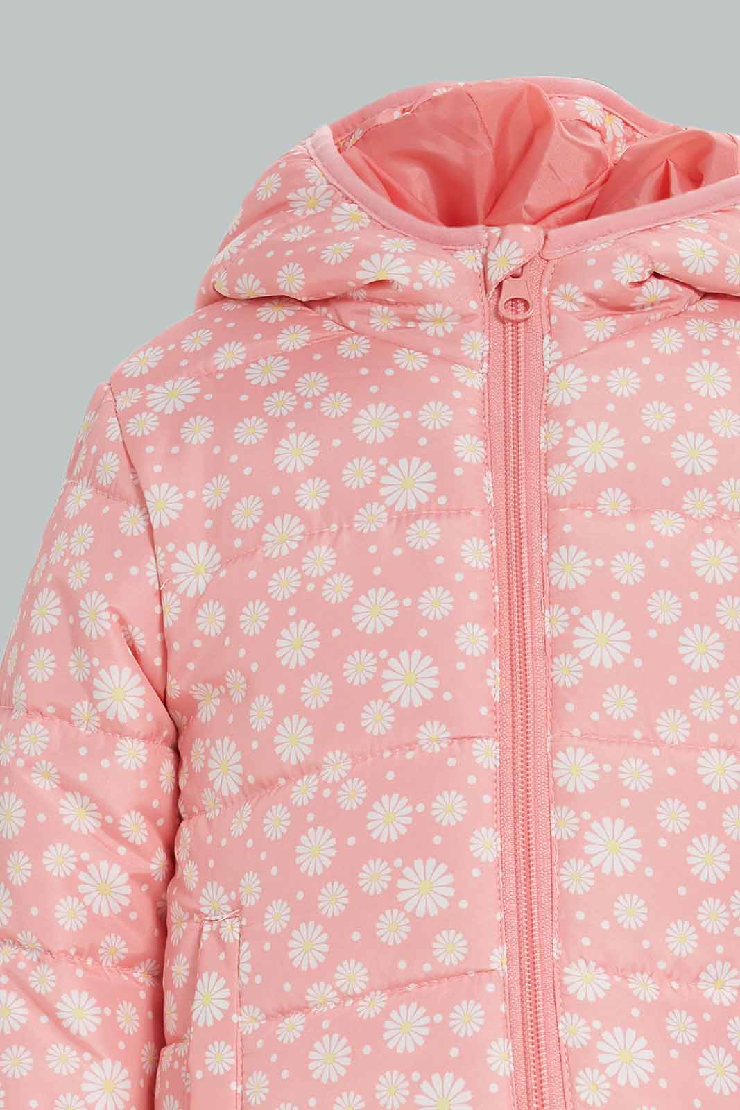 Redtag-Girls-Pink-Aop-Puffer-Jacket-Category:Jackets,-Colour:Apricot,-Deals:New-In,-Dept:Girls,-Filter:Infant-Girls-(3-to-24-Mths),-ING-Jackets,-New-In-ING-APL,-Non-Sale,-S23A,-Section:Girls-(0-to-14Yrs)-Infant-Girls-