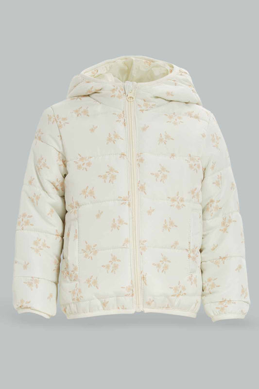 Redtag-Girls-Ivory-Aop-Puffer-Jacket-Category:Jackets,-Colour:Ivory,-Deals:New-In,-Dept:Girls,-Filter:Infant-Girls-(3-to-24-Mths),-ING-Jackets,-New-In-ING-APL,-Non-Sale,-S23A,-Section:Girls-(0-to-14Yrs)-Infant-Girls-