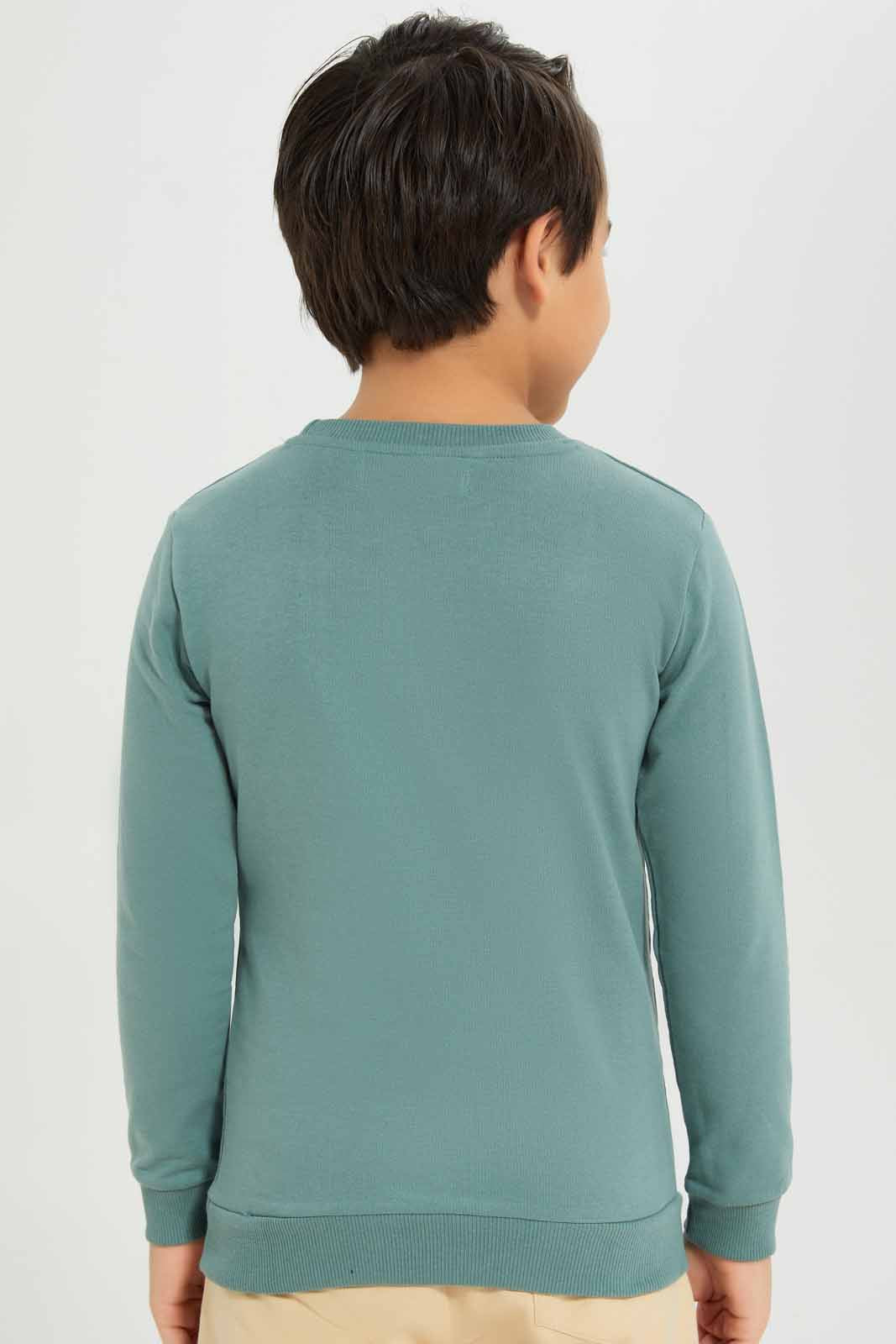 Redtag-Boys-Olive-Dino-Print-Crew-Neck-Sweatshirt-BOY-Sweatshirts,-Category:Sweatshirts,-Colour:Olive,-Deals:New-In,-Dept:Boys,-Filter:Boys-(2-to-8-Yrs),-New-In-BOY-APL,-Non-Sale,-S23A,-Section:Boys-(0-to-14Yrs),-TBL-Boys-2 to 8 Years