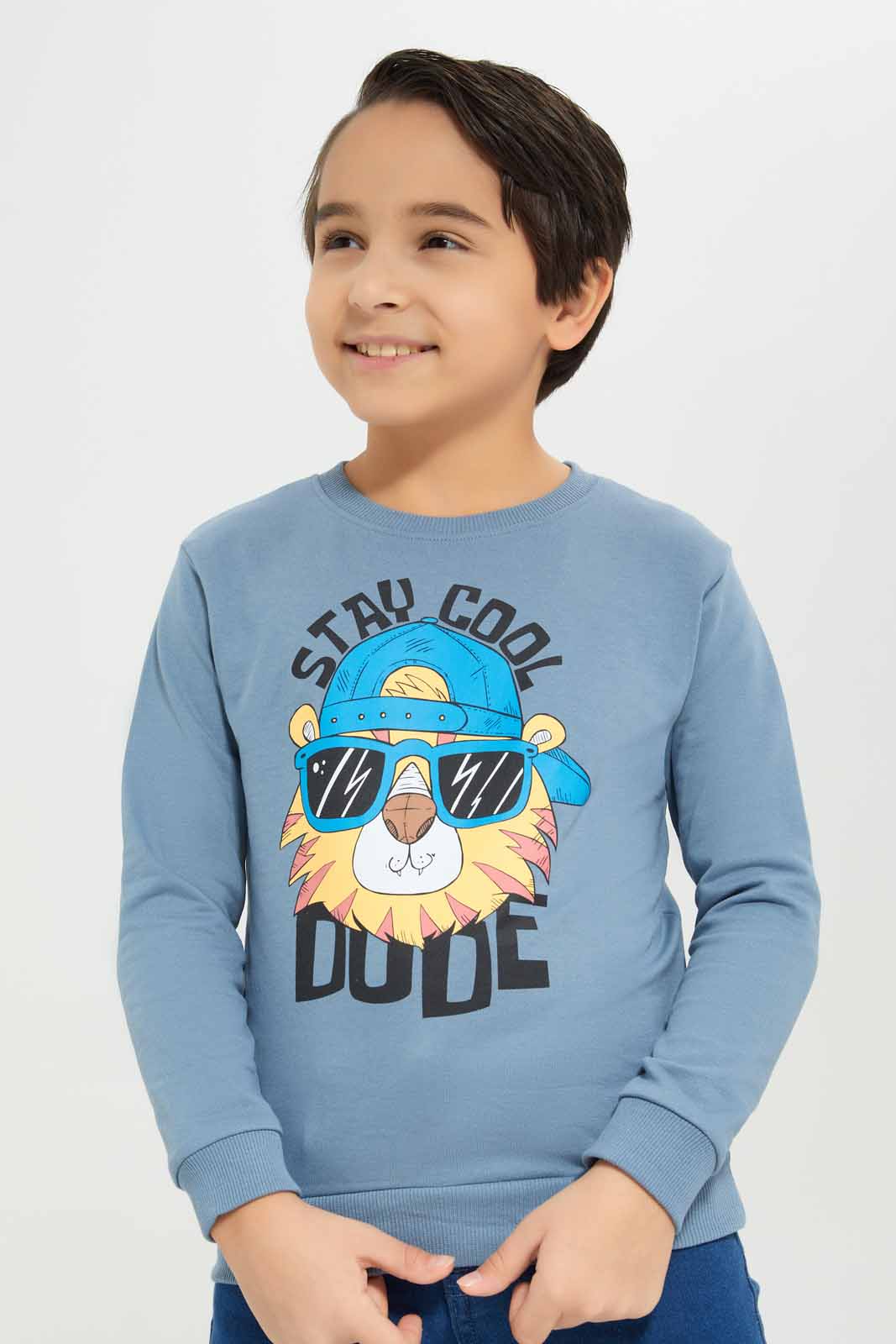 Redtag-Boys-Blue-Cool-Dude-Print-Crew-Neck-Sweatshirt-BOY-Sweatshirts,-Category:Sweatshirts,-Colour:Blue,-Deals:New-In,-Dept:Boys,-Filter:Boys-(2-to-8-Yrs),-New-In-BOY-APL,-Non-Sale,-S23A,-Section:Boys-(0-to-14Yrs),-TBL-Boys-2 to 8 Years