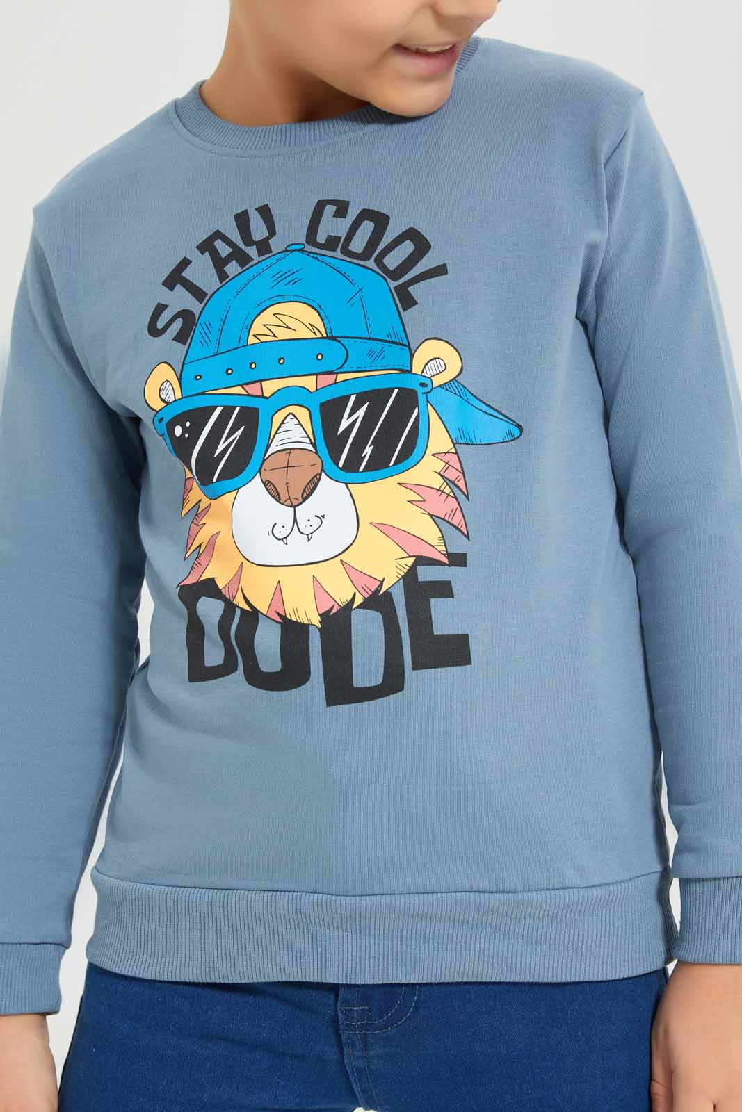 Redtag-Boys-Blue-Cool-Dude-Print-Crew-Neck-Sweatshirt-BOY-Sweatshirts,-Category:Sweatshirts,-Colour:Blue,-Deals:New-In,-Dept:Boys,-Filter:Boys-(2-to-8-Yrs),-New-In-BOY-APL,-Non-Sale,-S23A,-Section:Boys-(0-to-14Yrs),-TBL-Boys-2 to 8 Years