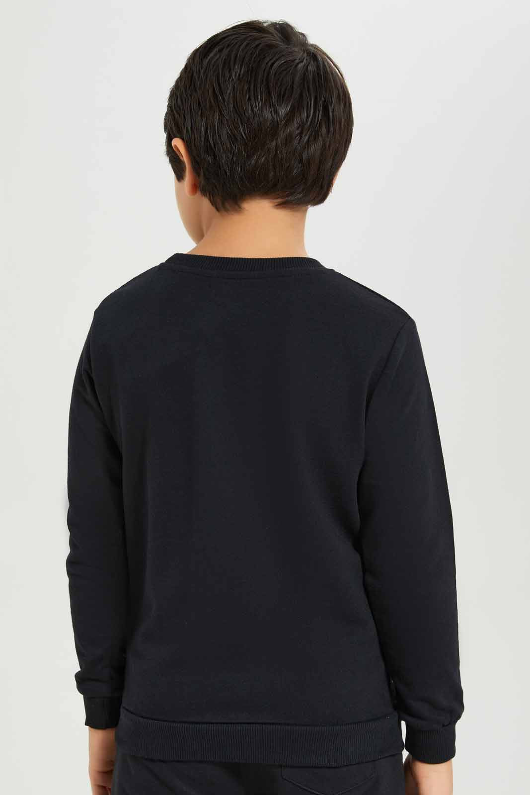 Redtag-Boys-Black-Space-Print-Crew-Neck-Sweatshirt-BOY-Sweatshirts,-Category:Sweatshirts,-Colour:Black,-Deals:New-In,-Dept:Boys,-Filter:Boys-(2-to-8-Yrs),-New-In-BOY-APL,-Non-Sale,-S23A,-Section:Boys-(0-to-14Yrs),-TBL-Boys-2 to 8 Years