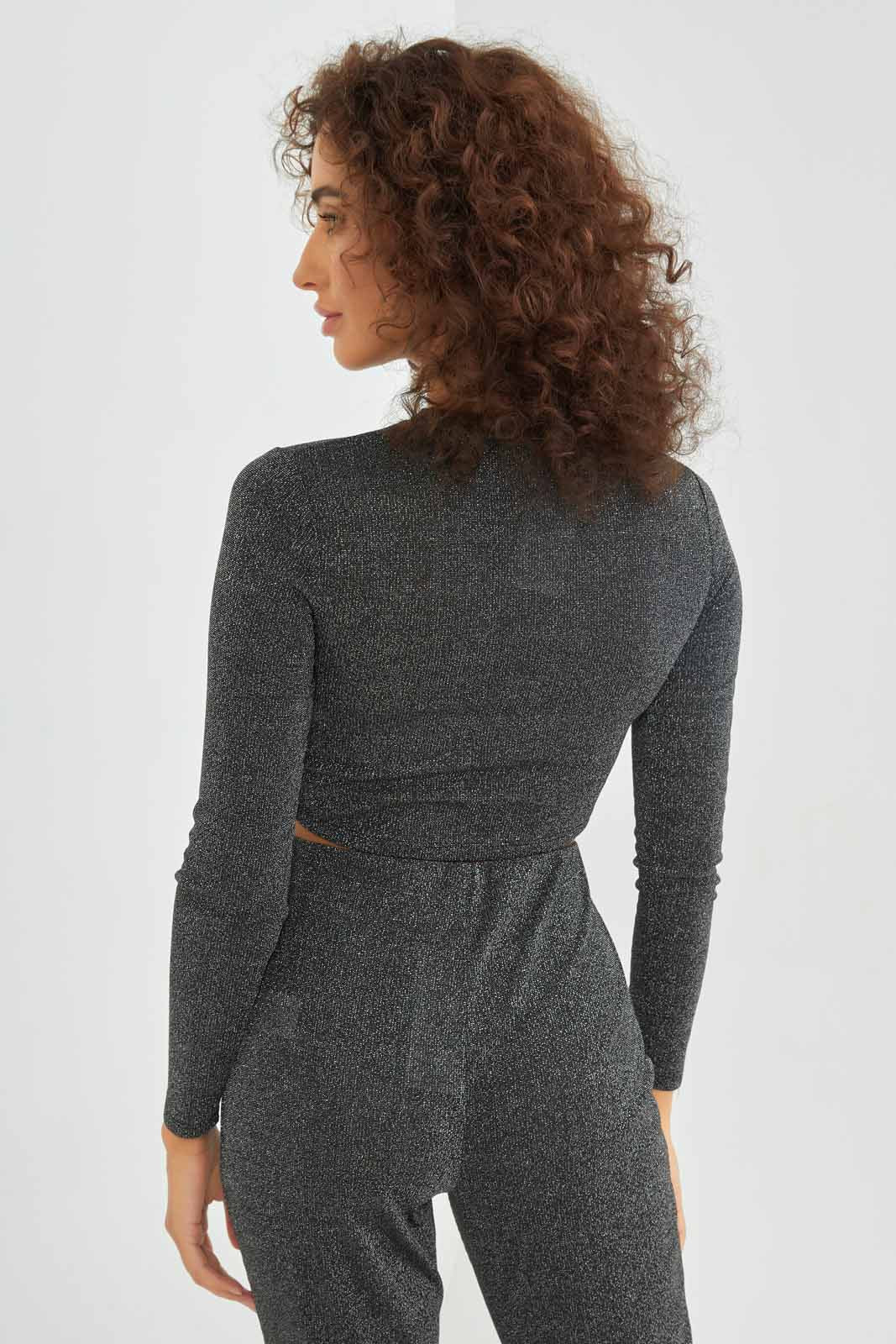 Redtag-Women-High-Neck-Ls-Lurex-Top-Category:Tops,-Colour:Black,-Deals:New-In,-Dept:Ladieswear,-FF,-Filter:Women's-Clothing,-New-In-Women-APL,-Non-Sale,-S23A,-Section:Women,-Women-Tops-Women's-