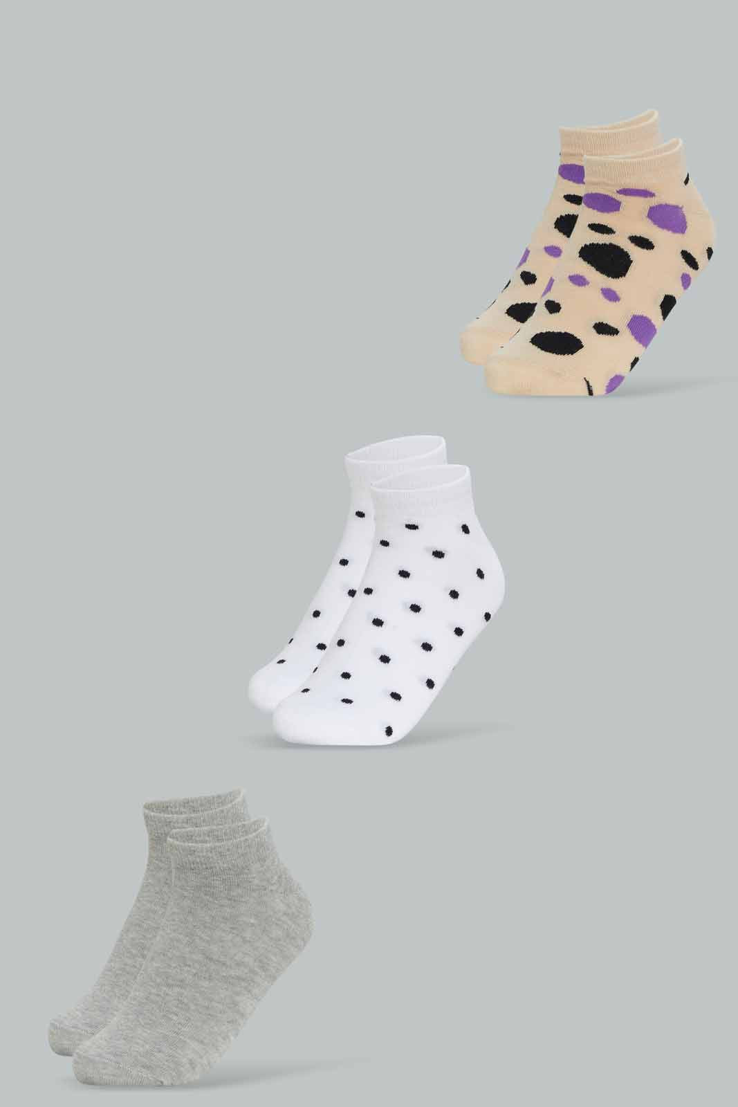 Redtag-Women-Ladies-Sports-Ankle-Non-Terry-Socks-1*3-365,-Category:Socks,-Colour:Assorted,-Deals:New-In,-Dept:Ladieswear,-Filter:Women's-Clothing,-New-In-Women-APL,-Non-Sale,-Section:Women,-Women-Socks--