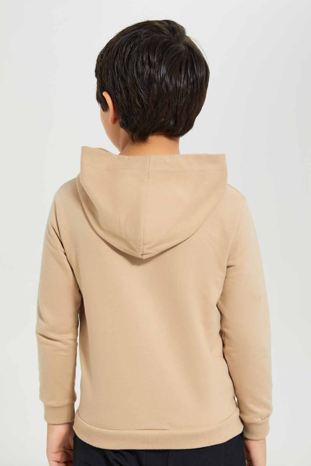 Redtag-Boys-Stone-Hooded-Sweatshirt-BOY-Sweatshirts,-Category:Sweatshirts,-Colour:Beige,-Deals:New-In,-Dept:Boys,-Filter:Boys-(2-to-8-Yrs),-New-In-BOY-APL,-Non-Sale,-S23A,-Section:Boys-(0-to-14Yrs),-TBL-Boys-2 to 8 Years
