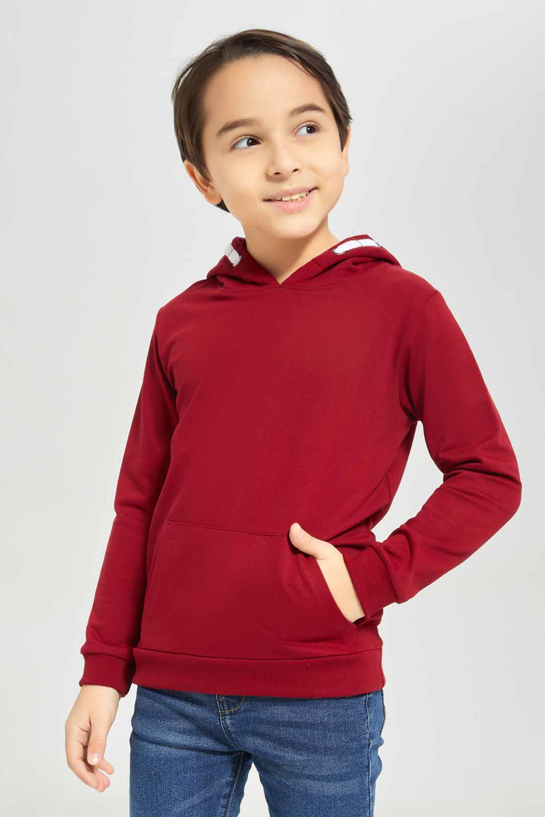 Redtag-Boys-Red-Hooded-Sweatshirt-BOY-Sweatshirts,-Category:Sweatshirts,-Colour:Red,-Deals:New-In,-Dept:Boys,-Filter:Boys-(2-to-8-Yrs),-New-In-BOY-APL,-Non-Sale,-S23A,-Section:Boys-(0-to-14Yrs),-TBL-Boys-2 to 8 Years