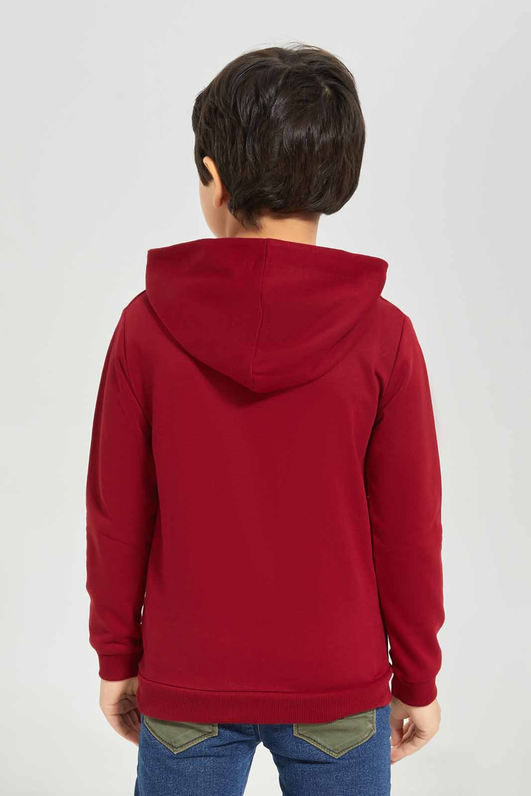 Redtag-Boys-Red-Hooded-Sweatshirt-BOY-Sweatshirts,-Category:Sweatshirts,-Colour:Red,-Deals:New-In,-Dept:Boys,-Filter:Boys-(2-to-8-Yrs),-New-In-BOY-APL,-Non-Sale,-S23A,-Section:Boys-(0-to-14Yrs),-TBL-Boys-2 to 8 Years