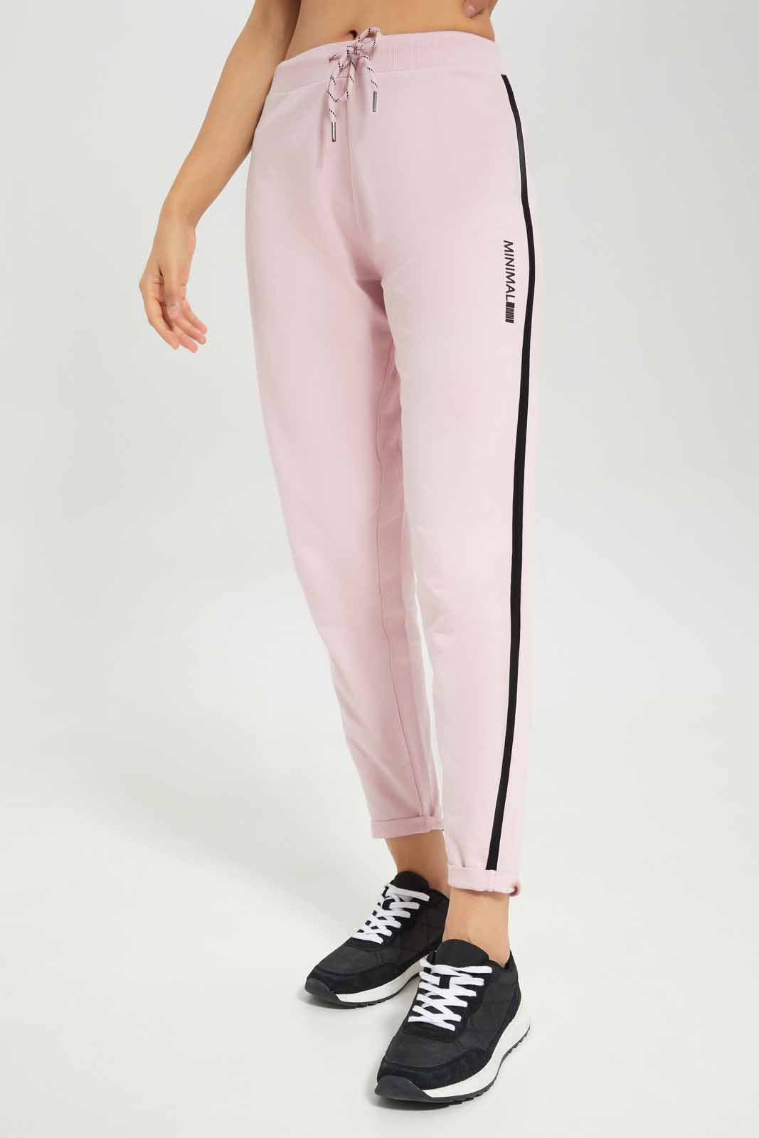 Redtag-Women-Pink-Basic-Jogger-With-Side-Tape-Category:Joggers,-Colour:Apricot,-Deals:New-In,-Dept:Ladieswear,-Filter:Women's-Clothing,-New-In-Women-APL,-Non-Sale,-S23A,-Section:Women,-TBL,-Women-Joggers-Women's-