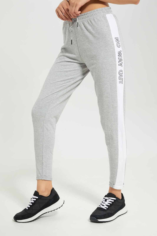 Redtag-Women-Grey-Basic-Jogger-With-Side-Tape-Category:Joggers,-Colour:Grey,-Deals:New-In,-Dept:Ladieswear,-Filter:Women's-Clothing,-New-In-Women-APL,-Non-Sale,-S23A,-Section:Women,-TBL,-Women-Joggers-Women's-
