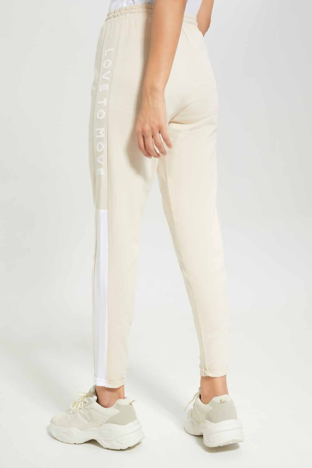 Redtag-Women-Ivory-Basic-Jogger-With-Side-Tape-Category:Joggers,-Colour:Ivory,-Deals:New-In,-Dept:Ladieswear,-Filter:Women's-Clothing,-New-In-Women-APL,-Non-Sale,-S23A,-Section:Women,-TBL,-Women-Joggers-Women's-