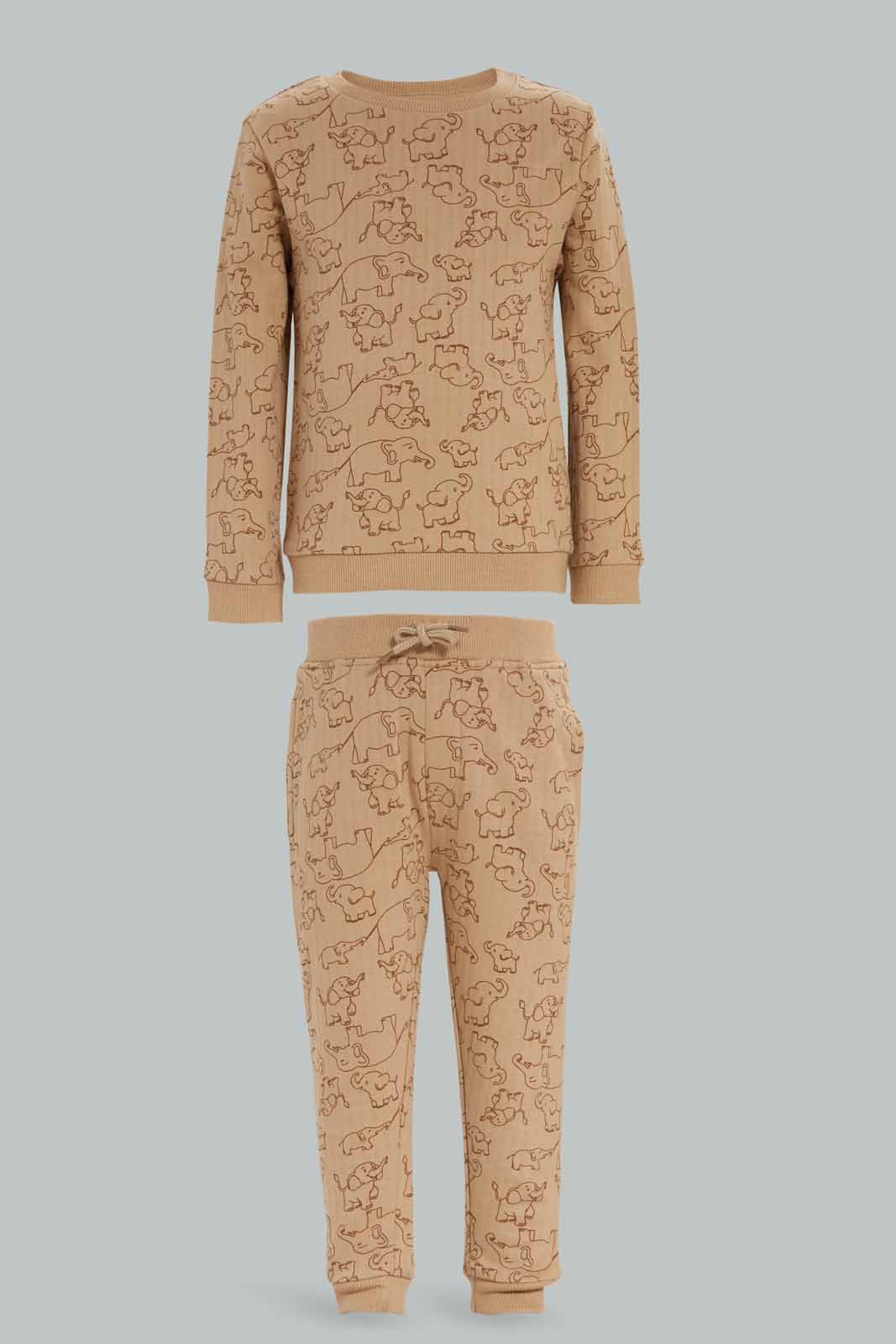 Redtag-Boys-Stone-Pannel-Crew-Neck-Padding-Jogging-Suit-Category:Jog-Sets,-Colour:Stonewash,-Deals:New-In,-Dept:Boys,-Filter:Infant-Boys-(3-to-24-Mths),-INB-Jog-Sets,-New-In-INB-APL,-Non-Sale,-S23A,-Section:Boys-(0-to-14Yrs)-Infant-Boys-3 to 24 Months