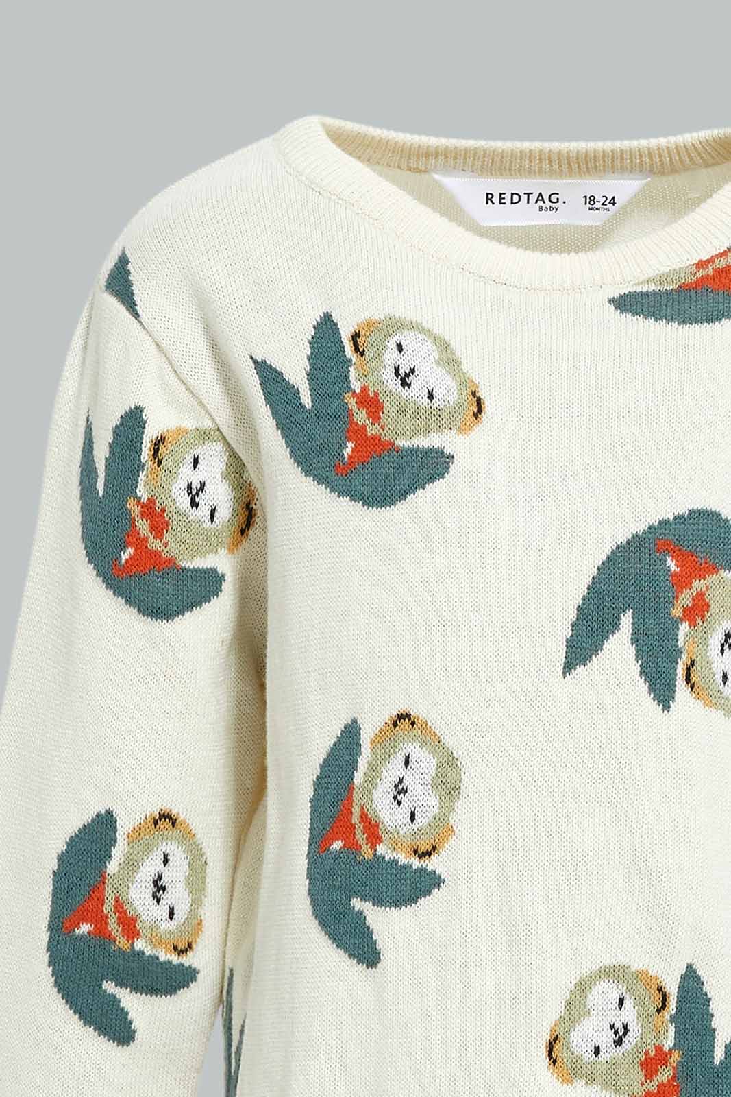 Redtag-Boys-Grey-Monkey-Aop-Crewneck-Pullover-Category:Pullovers,-Colour:Grey,-Deals:New-In,-Dept:Boys,-Filter:Infant-Boys-(3-to-24-Mths),-INB-Pullovers,-New-In-INB-APL,-Non-Sale,-S23A,-Section:Boys-(0-to-14Yrs)-Infant-Boys-3 to 24 Months