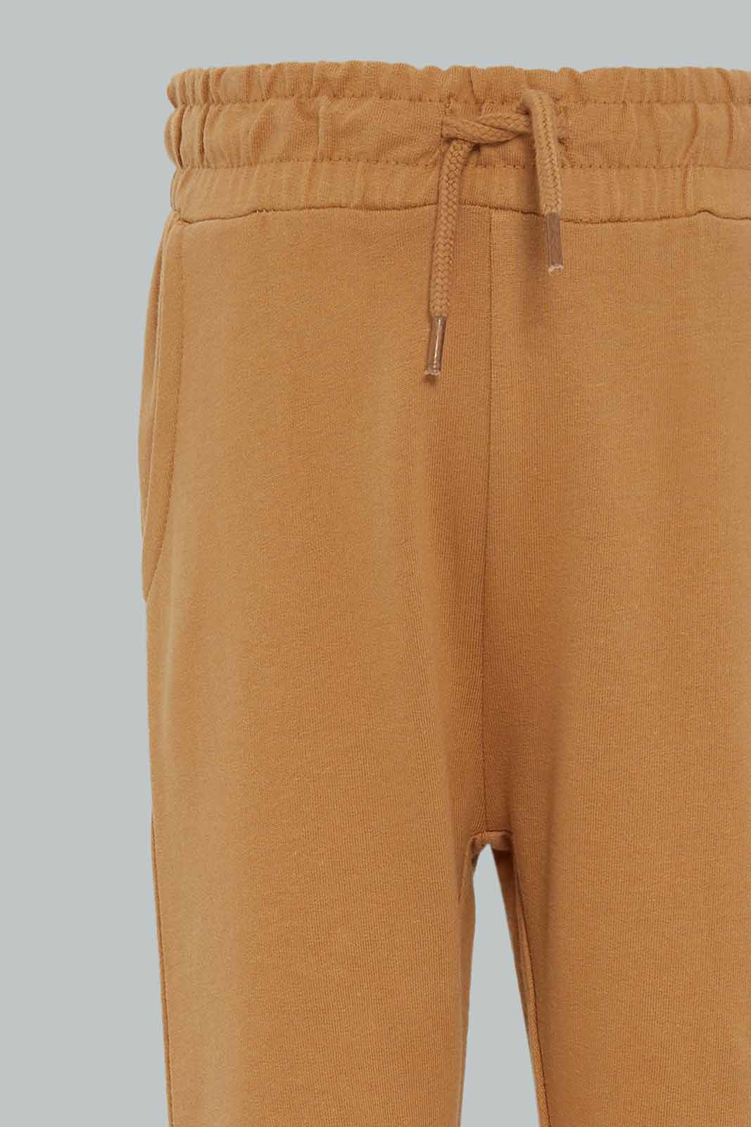 Redtag-Boys-Ecru-Jungle-Aop-Top-And-Beige-Bottom-Crew-Jogging-Suit-Category:Jog-Sets,-Colour:Ecru,-Deals:New-In,-Dept:Boys,-Filter:Infant-Boys-(3-to-24-Mths),-INB-Jog-Sets,-New-In-INB-APL,-Non-Sale,-S23A,-Section:Boys-(0-to-14Yrs)-Infant-Boys-3 to 24 Months