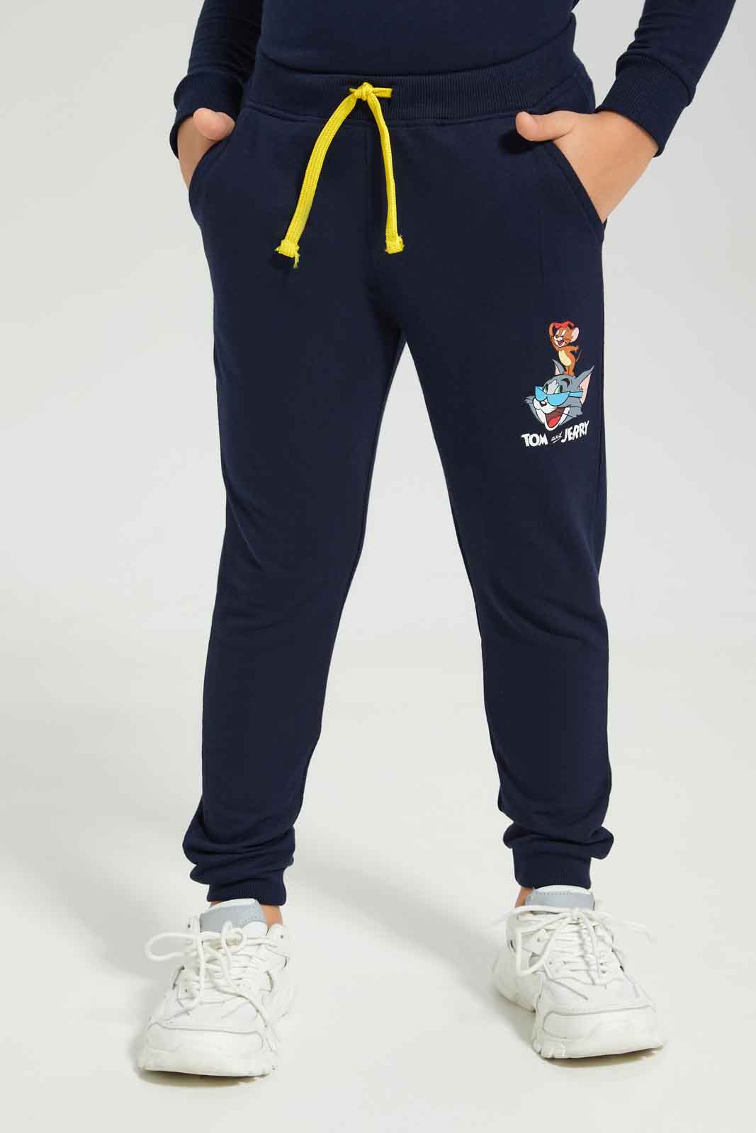 Redtag-Boys-Navy-Tom-And-Jerry-Jog-Pant-BOY-Joggers,-Category:Joggers,-CHA,-Colour:Navy,-Deals:New-In,-Dept:Boys,-Filter:Boys-(2-to-8-Yrs),-New-In-BOY-APL,-Non-Sale,-S23A,-Section:Boys-(0-to-14Yrs),-TBL-Boys-2 to 8 Years