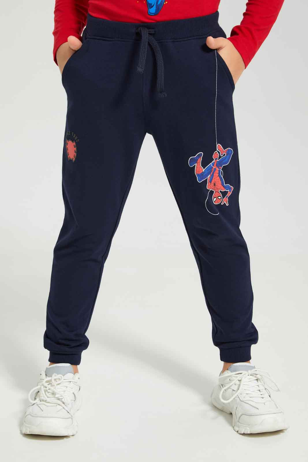 Redtag-Boys-Navy-Spiderman-Jog-Pant-BOY-Joggers,-Category:Joggers,-CHA,-Colour:Navy,-Deals:New-In,-Dept:Boys,-Filter:Boys-(2-to-8-Yrs),-New-In-BOY-APL,-Non-Sale,-S23A,-Section:Boys-(0-to-14Yrs),-TBL-Boys-2 to 8 Years