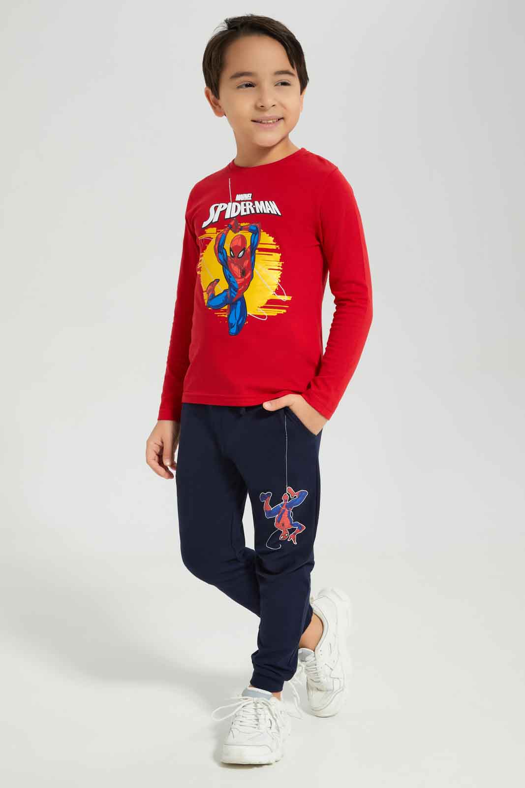 Redtag-Boys-Navy-Spiderman-Jog-Pant-BOY-Joggers,-Category:Joggers,-CHA,-Colour:Navy,-Deals:New-In,-Dept:Boys,-Filter:Boys-(2-to-8-Yrs),-New-In-BOY-APL,-Non-Sale,-S23A,-Section:Boys-(0-to-14Yrs),-TBL-Boys-2 to 8 Years