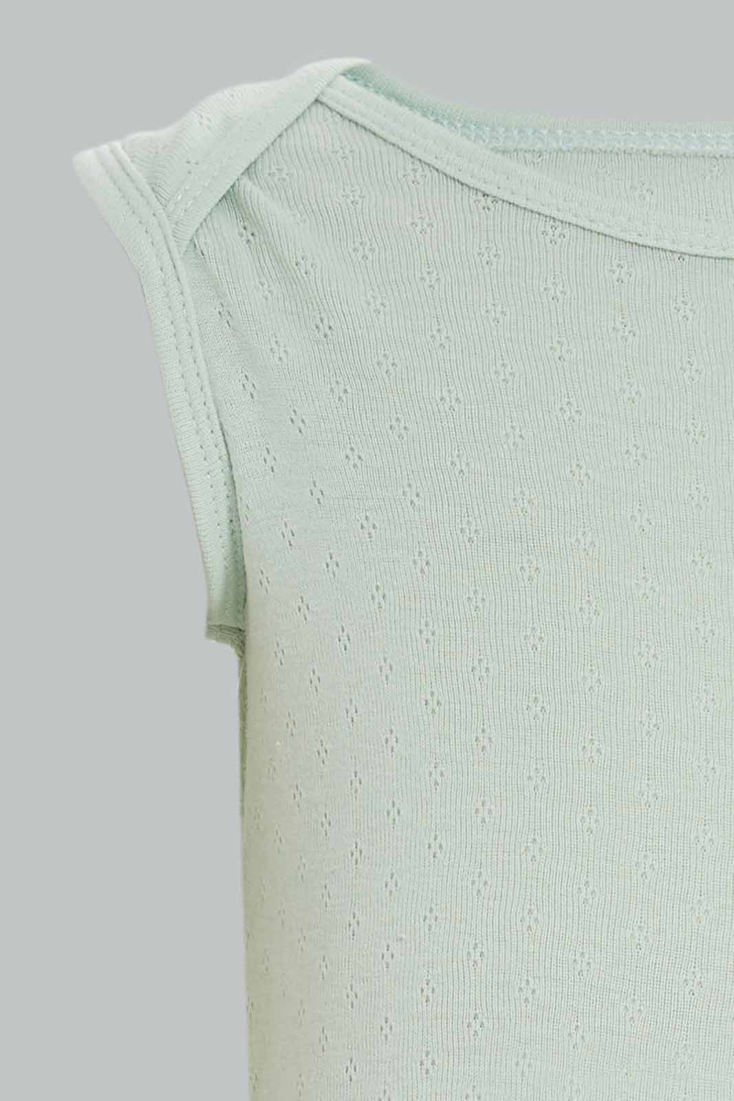 Redtag-Assorted-5-Pack-Pointelle-Bodysuit-Girl-Category:Bodysuits,-Colour:Blue,-Deals:New-In,-Dept:New-Born,-Filter:Baby-(0-to-12-Mths),-NBF-Bodysuits,-New-In-NBF-APL,-Non-Sale,-S23A,-Section:Boys-(0-to-14Yrs)-Baby-