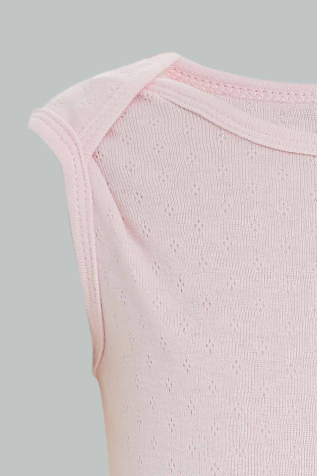 Redtag-Assorted-5-Pack-Pointelle-Bodysuit-Girl-Category:Bodysuits,-Colour:Blue,-Deals:New-In,-Dept:New-Born,-Filter:Baby-(0-to-12-Mths),-NBF-Bodysuits,-New-In-NBF-APL,-Non-Sale,-S23A,-Section:Boys-(0-to-14Yrs)-Baby-