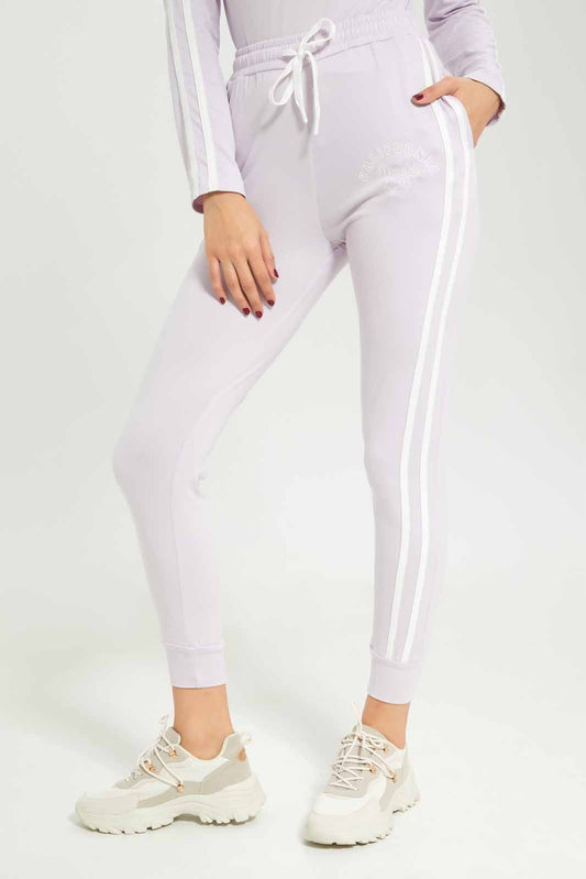 Redtag-Women-Lilac-Placement-Print-Active-Pant-Category:Joggers,-Colour:Lilac,-Deals:New-In,-Dept:Ladieswear,-Filter:Women's-Clothing,-New-In-Women-APL,-Non-Sale,-S23A,-Section:Women,-Women-Joggers-Women's-
