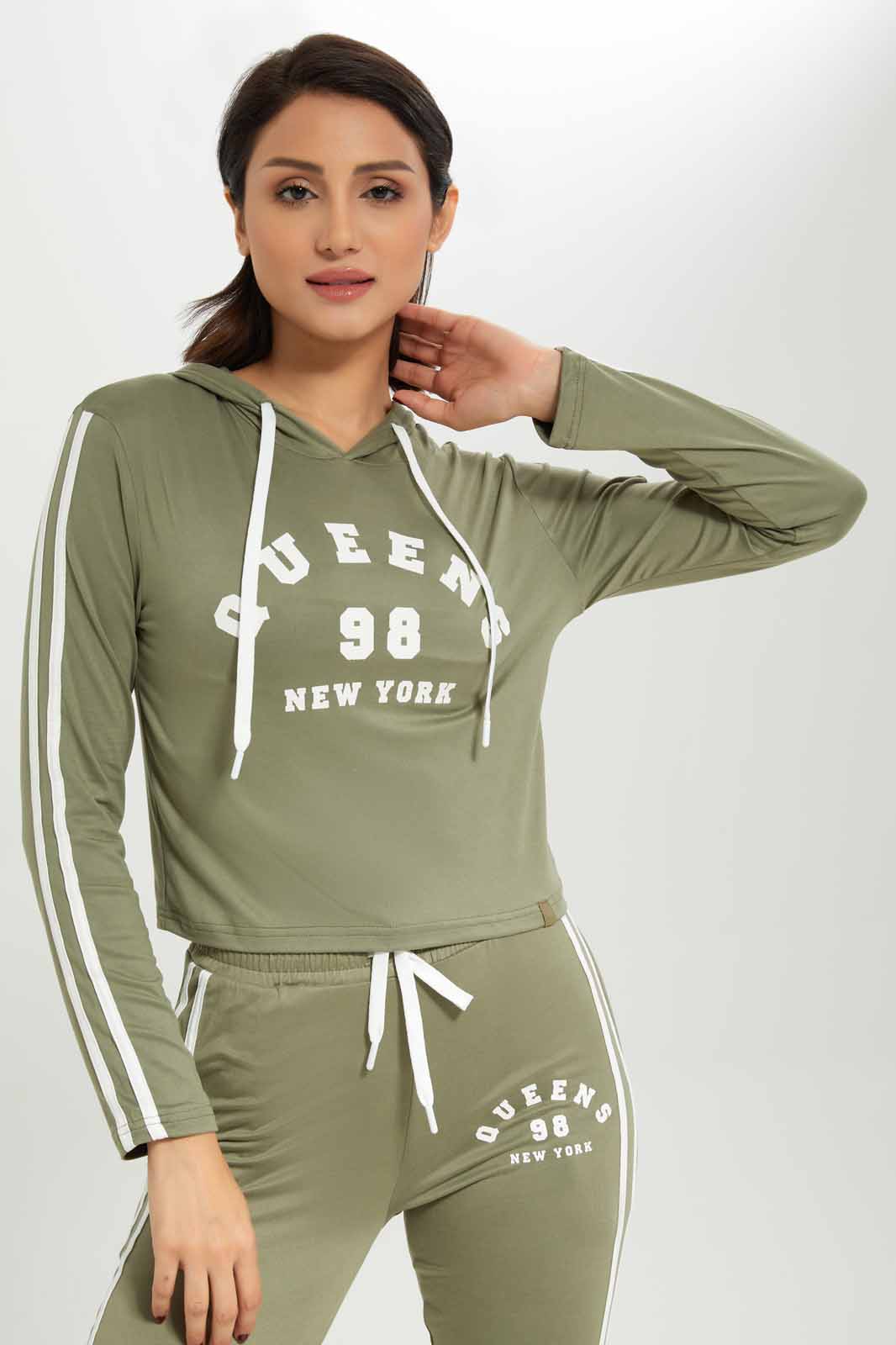 Redtag-Women-Olive-Hoodie-Placement-Print-Sweatshirt-Category:Sweatshirts,-Colour:Olive,-Deals:New-In,-Dept:Ladieswear,-Filter:Women's-Clothing,-New-In-Women-APL,-Non-Sale,-S23A,-Section:Women,-Women-Sweatshirts-Women's-