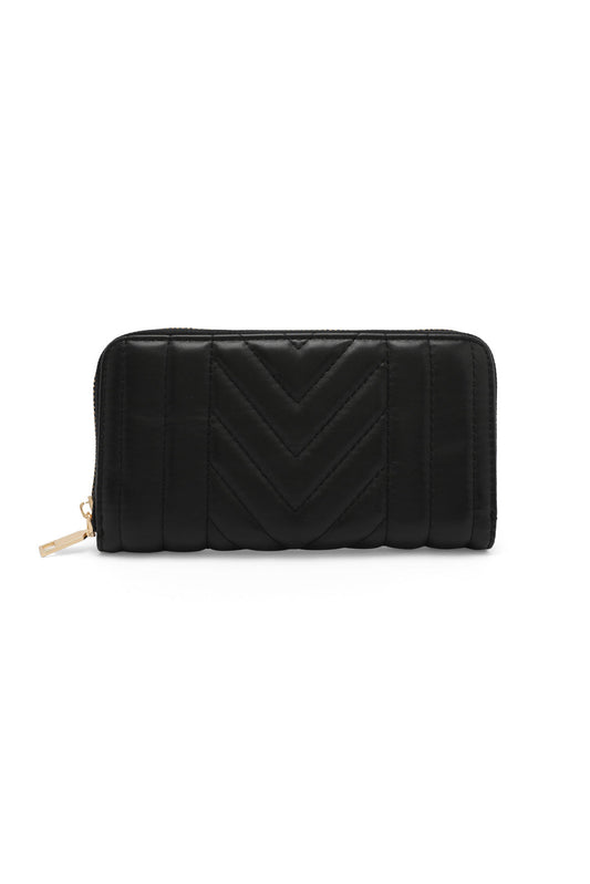 Redtag-Black-Quilted-Purse-Category:Purse,-Colour:Black,-Dept:Ladieswear,-Filter:Women's-Accessories,-New-In,-New-In-Women-ACC,-Non-Sale,-S23A,-Section:Women,-Women-Bags-Women-