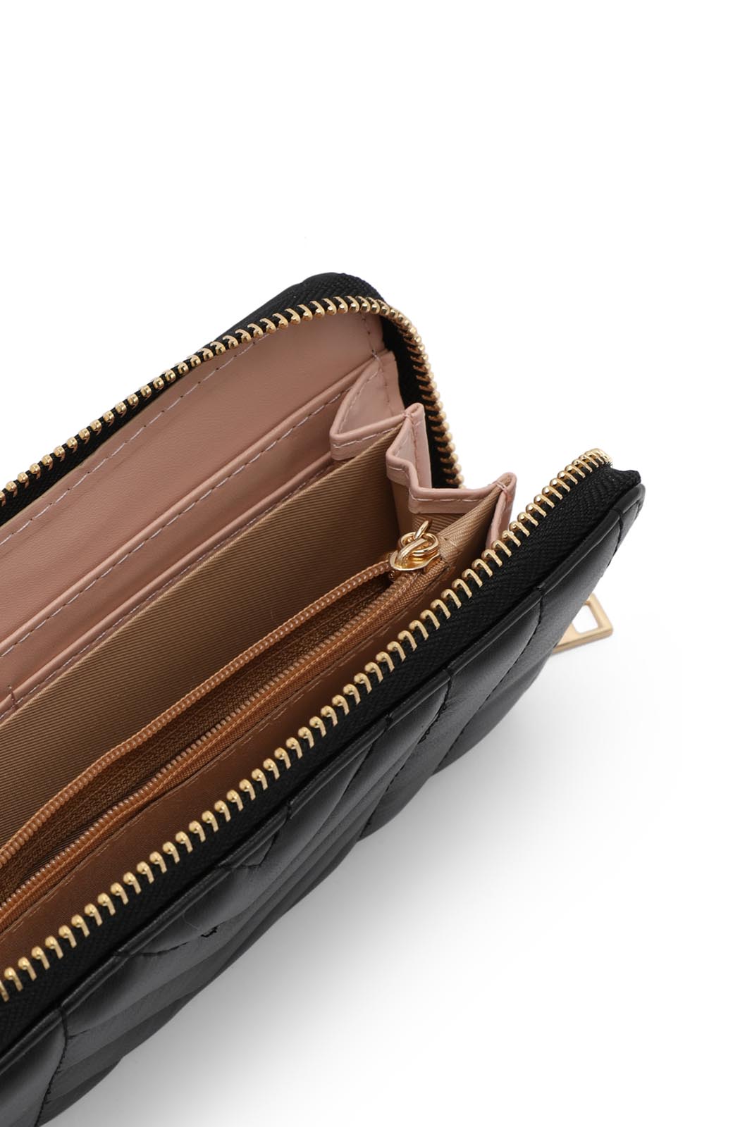 Redtag-Black-Quilted-Purse-Category:Purse,-Colour:Black,-Dept:Ladieswear,-Filter:Women's-Accessories,-New-In,-New-In-Women-ACC,-Non-Sale,-S23A,-Section:Women,-Women-Bags-Women-