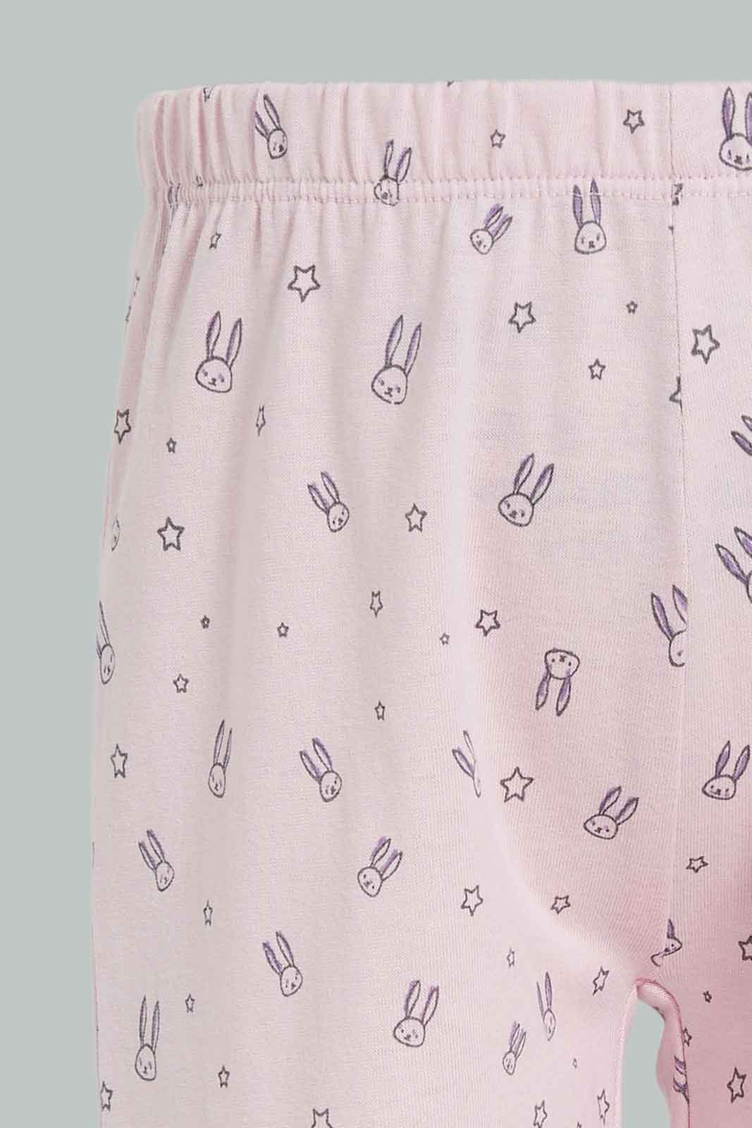 Redtag-Girls-Multi-Colour-2Pack-Pyjama-Set-Category:Pyjama-Sets,-Colour:Assorted,-Deals:New-In,-Filter:Infant-Girls-(3-to-24-Mths),-ING-Pyjama-Sets,-New-In-ING-APL,-Non-Sale,-Section:Girls-(0-to-14Yrs),-W22B-Infant-Girls-3 to 24 Months