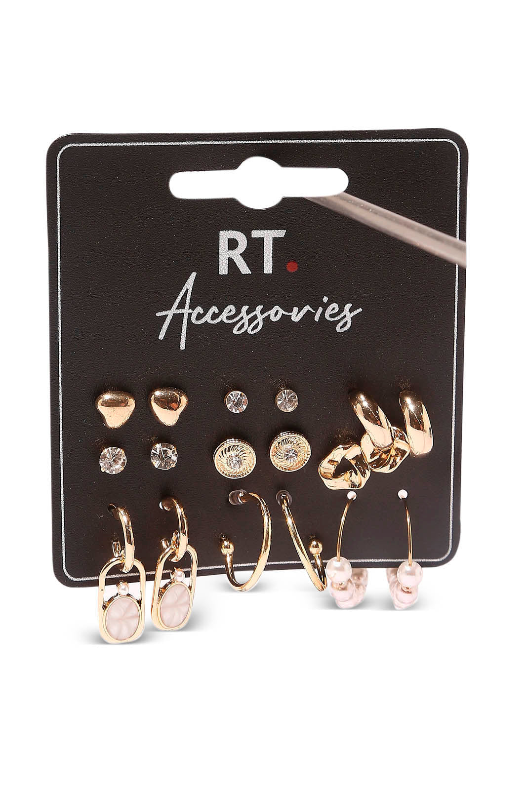 Redtag-Studs-Category:Jewellery,-Colour:Assorted,-Dept:Ladieswear,-Filter:Women's-Accessories,-LEC-Jewellery,-New-In,-New-In-Women-ACC,-Non-Sale,-S23B,-Section:Women-Women-