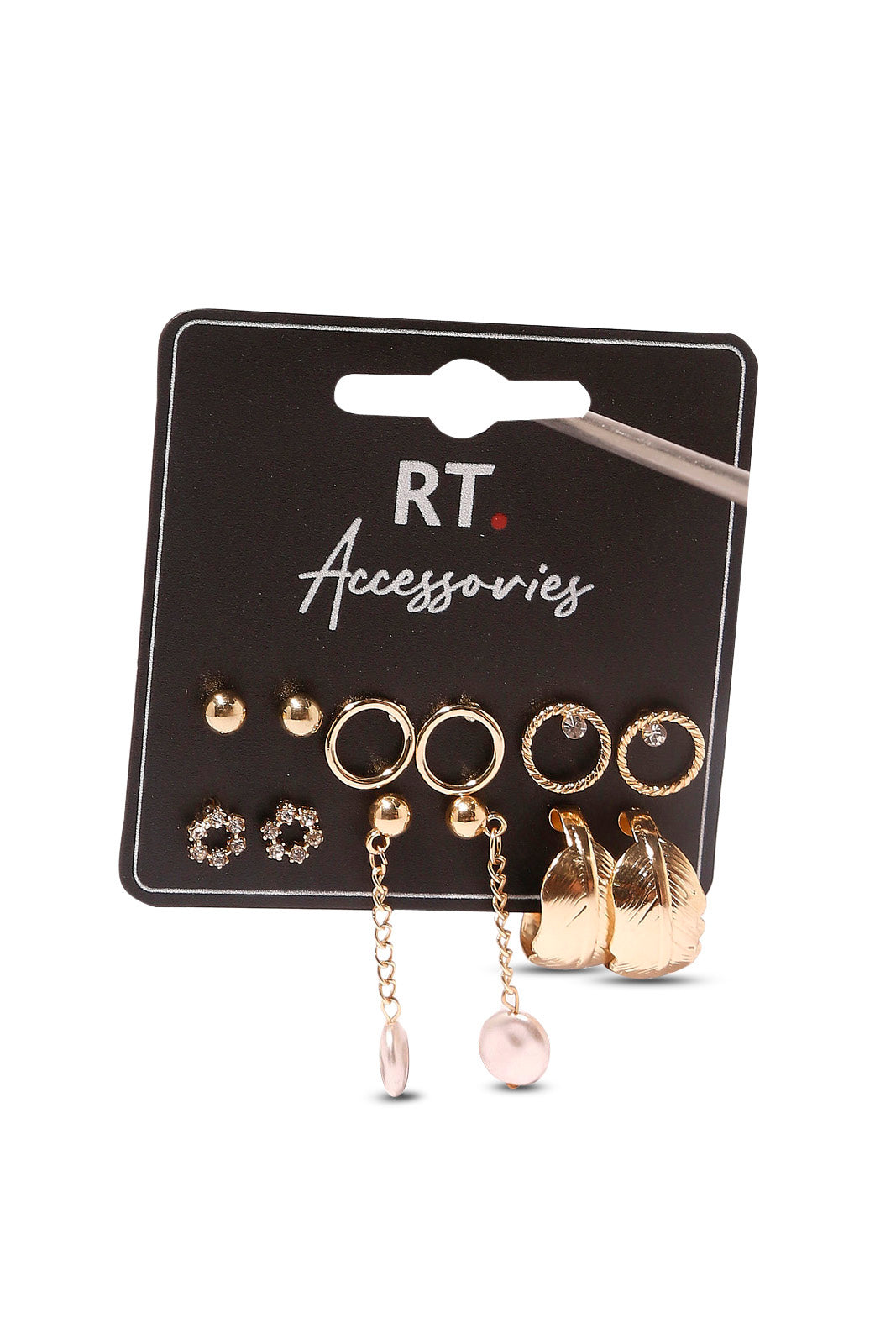 Redtag-Studs-Category:Jewellery,-Colour:Assorted,-Dept:Ladieswear,-Filter:Women's-Accessories,-LEC-Jewellery,-New-In,-New-In-Women-ACC,-Non-Sale,-S23B,-Section:Women-Women-