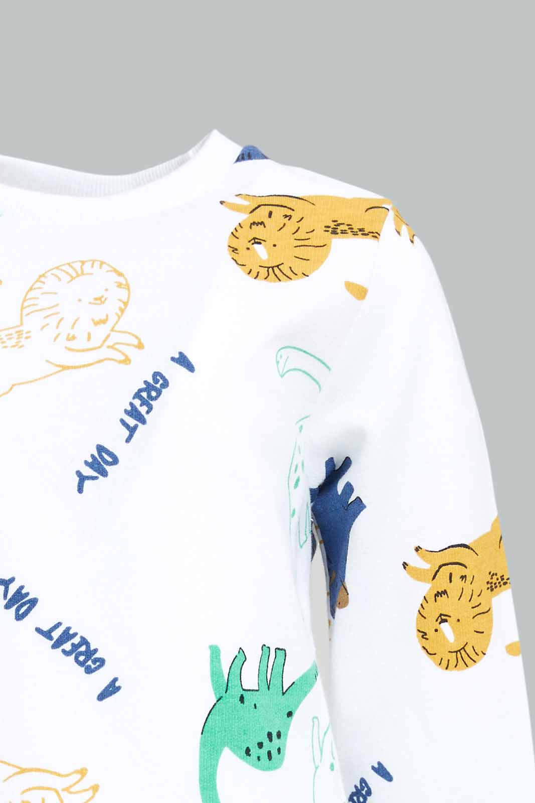 Redtag-Boys-White-Jungle-Safari-Aop-Ls-Sweatshirts-Category:Sweatshirts,-Colour:White,-Deals:New-In,-Dept:Boys,-Filter:Infant-Boys-(3-to-24-Mths),-INB-Sweatshirts,-New-In-INB-APL,-Non-Sale,-S23A,-Section:Boys-(0-to-14Yrs),-TBL-Infant-Boys-3 to 24 Months