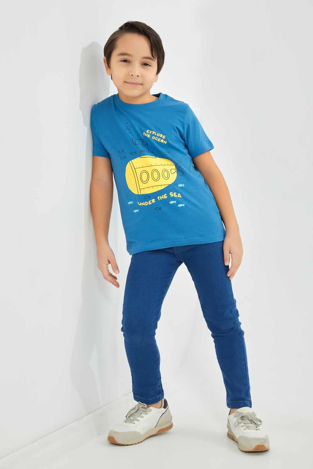 Redtag-Boys-Blue-Ocean-Short-Sleeve-Graphic-T-Shirt-BOY-T-Shirts,-Category:T-Shirts,-Colour:Blue,-Deals:New-In,-Dept:Boys,-Filter:Boys-(2-to-8-Yrs),-New-In-BOY-APL,-Non-Sale,-S23A,-Section:Boys-(0-to-14Yrs),-TBL-Boys-2 to 8 Years