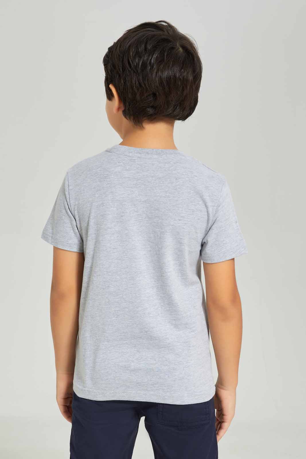 Redtag-Boys-Grey-Tiger-Short-Sleeve-Graphic-T-Shirt-BOY-T-Shirts,-Category:T-Shirts,-Colour:Grey,-Deals:New-In,-Dept:Boys,-Filter:Boys-(2-to-8-Yrs),-New-In-BOY-APL,-Non-Sale,-S23A,-Section:Boys-(0-to-14Yrs),-TBL-Boys-2 to 8 Years