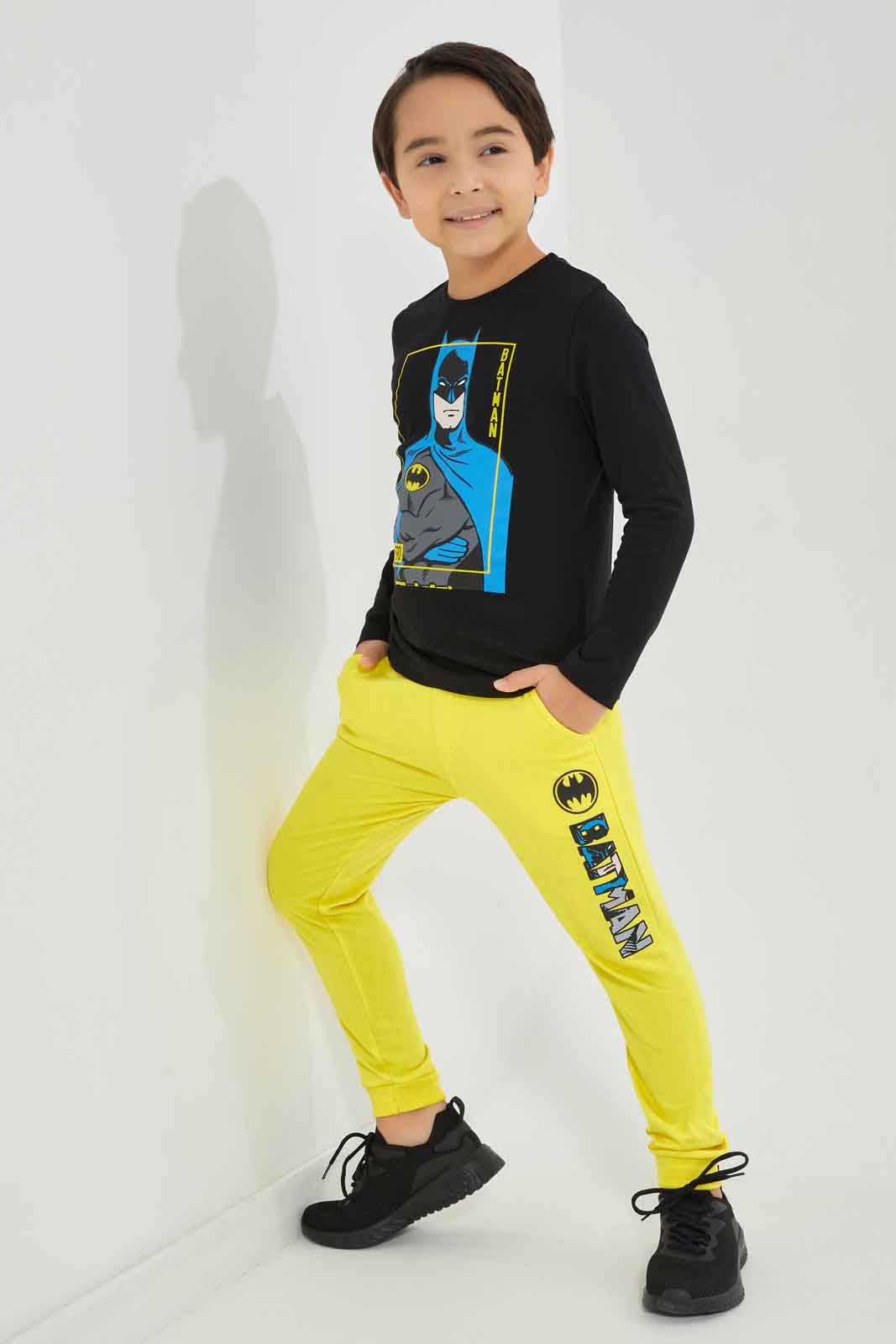 Redtag-Boys-Black-Batman-Character-Long-Sleeve-T-Shirt-BOY-T-Shirts,-Category:T-Shirts,-CHA,-Colour:Black,-Deals:New-In,-Dept:Boys,-Filter:Boys-(2-to-8-Yrs),-New-In-BOY-APL,-Non-Sale,-S23A,-Section:Boys-(0-to-14Yrs),-TBL-Boys-2 to 8 Years