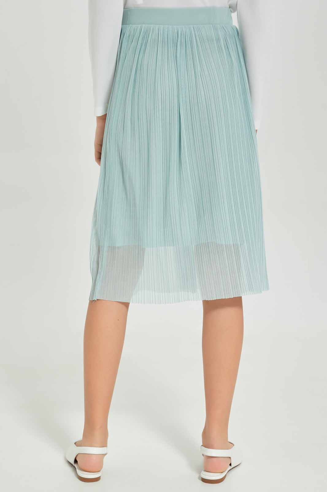 Redtag-Girls-Mint-Pleated-Skirts-Category:Skirts,-Colour:Mint,-Deals:New-In,-Dept:Girls,-Filter:Senior-Girls-(8-to-14-Yrs),-GSR-Skirts,-New-In-GSR-APL,-Non-Sale,-S23A,-Section:Girls-(0-to-14Yrs)-Senior-Girls-9 to 14 Years