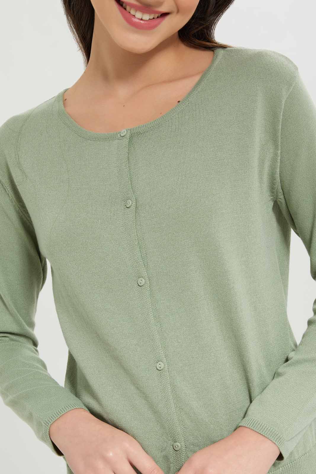 Redtag-Girls-Mint-Cardigan-Category:Cardigans,-Colour:Mint,-Deals:New-In,-Dept:Girls,-Filter:Senior-Girls-(8-to-14-Yrs),-GSR-Cardigans,-New-In-GSR-APL,-Non-Sale,-S23A,-Section:Girls-(0-to-14Yrs)-Senior-Girls-