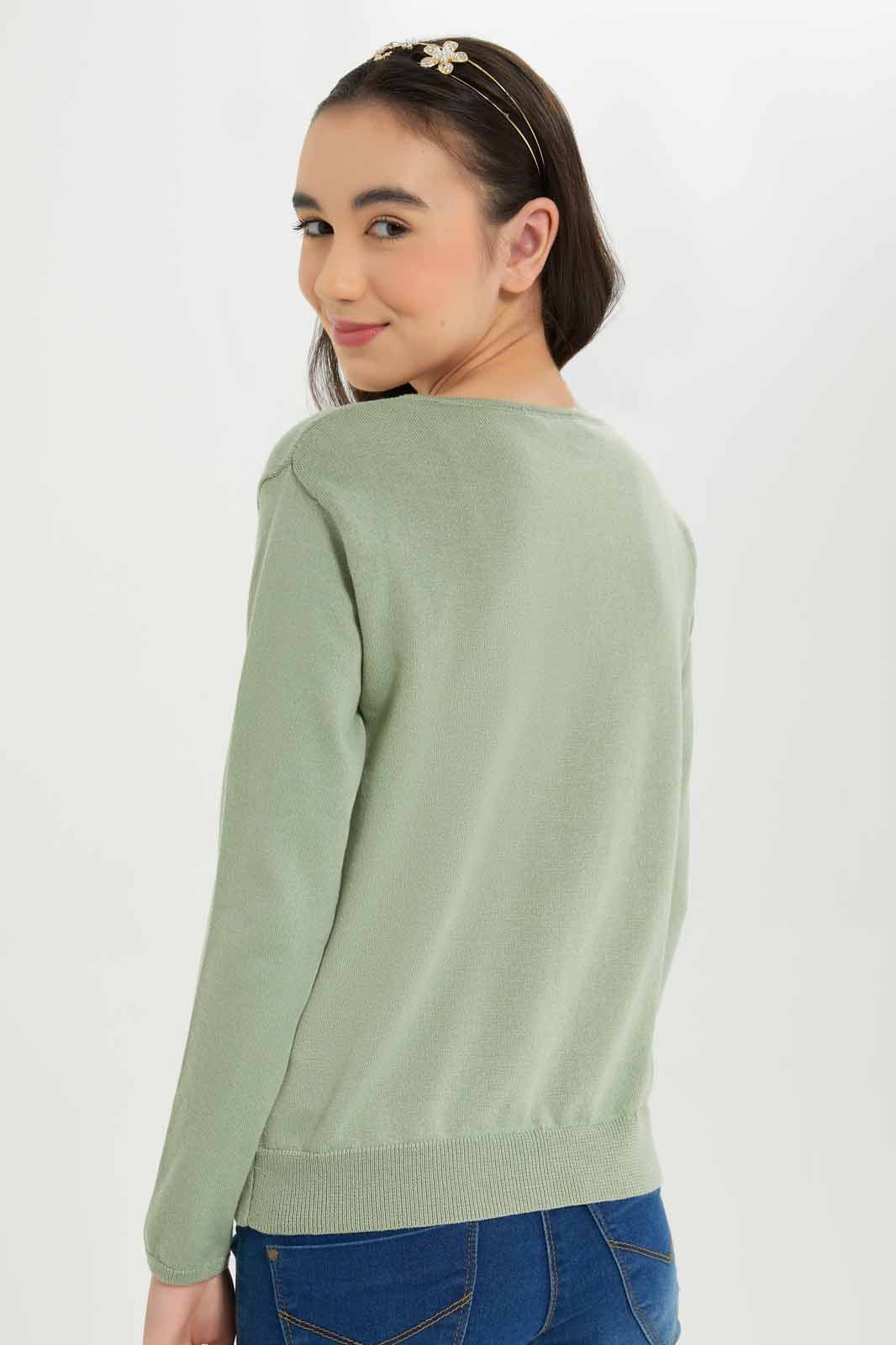 Redtag-Girls-Mint-Cardigan-Category:Cardigans,-Colour:Mint,-Deals:New-In,-Dept:Girls,-Filter:Senior-Girls-(8-to-14-Yrs),-GSR-Cardigans,-New-In-GSR-APL,-Non-Sale,-S23A,-Section:Girls-(0-to-14Yrs)-Senior-Girls-