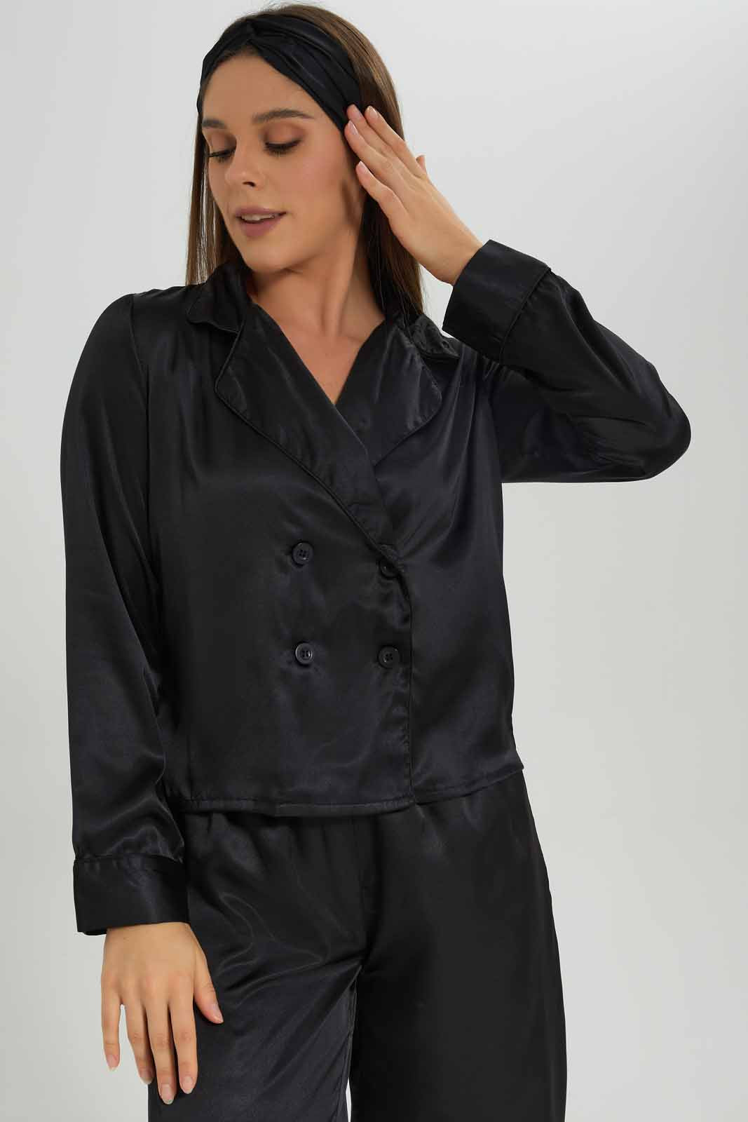 Redtag-Women-Black-Color-Long-Sleeve-Pyjama-Set-Category:Pyjama-Sets,-Colour:Black,-Deals:New-In,-Dept:Ladieswear,-Filter:Women's-Clothing,-New-In-Women-APL,-Non-Sale,-Section:Women,-W22B,-Women-Pyjama-Sets--