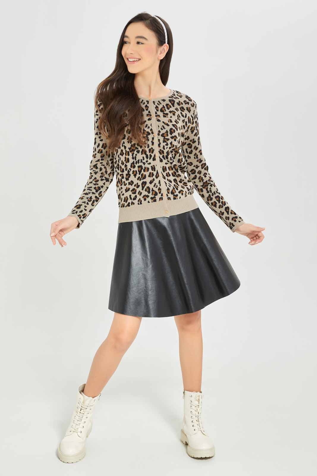 Redtag-Girls-Black-Pleated-Pu-Skirts-Category:Skirts,-Colour:Black,-Deals:New-In,-Dept:Girls,-Filter:Senior-Girls-(8-to-14-Yrs),-GSR-Skirts,-New-In-GSR-APL,-Non-Sale,-S23A,-Section:Girls-(0-to-14Yrs)-Senior-Girls-9 to 14 Years