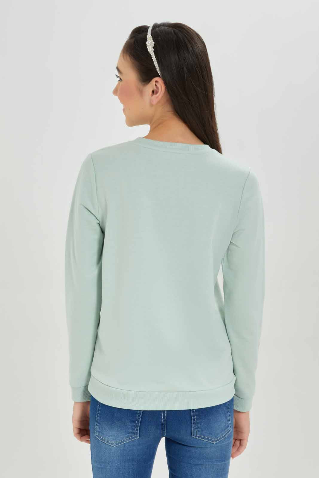 Redtag-Girls-Mint-Embroidered-Sweatshirts-Category:Sweatshirts,-Colour:Mint,-Deals:New-In,-Dept:Girls,-Filter:Senior-Girls-(8-to-14-Yrs),-GSR-Sweatshirts,-New-In-GSR-APL,-Non-Sale,-S23A,-Section:Girls-(0-to-14Yrs)-Senior-Girls-9 to 14 Years