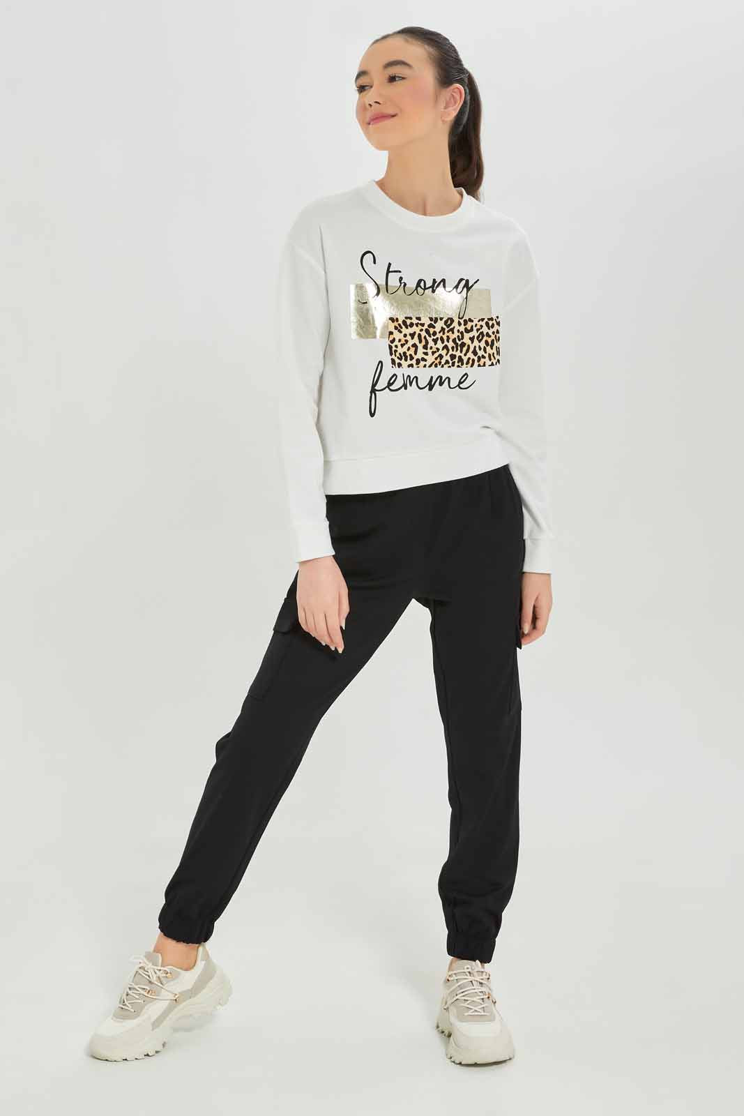 Redtag-Girls-White-Leopard-Print-Boxy-Sweatshirts-Category:Sweatshirts,-Colour:White,-Deals:New-In,-Dept:Girls,-Filter:Senior-Girls-(8-to-14-Yrs),-GSR-Sweatshirts,-New-In-GSR-APL,-Non-Sale,-S23A,-Section:Girls-(0-to-14Yrs)-Senior-Girls-9 to 14 Years
