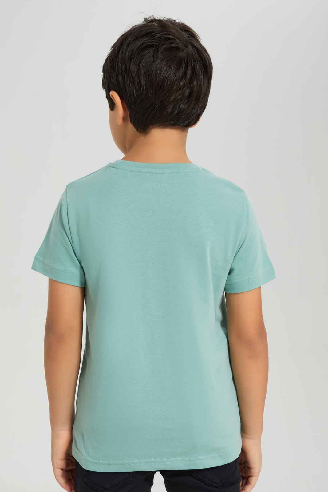 Redtag-Boys-Olive-Dino-Short-Sleeve-Graphic-T-Shirt-BOY-T-Shirts,-Category:T-Shirts,-Colour:Olive,-Deals:New-In,-Dept:Boys,-Filter:Boys-(2-to-8-Yrs),-New-In-BOY-APL,-Non-Sale,-S23A,-Section:Boys-(0-to-14Yrs),-TBL-Boys-2 to 8 Years