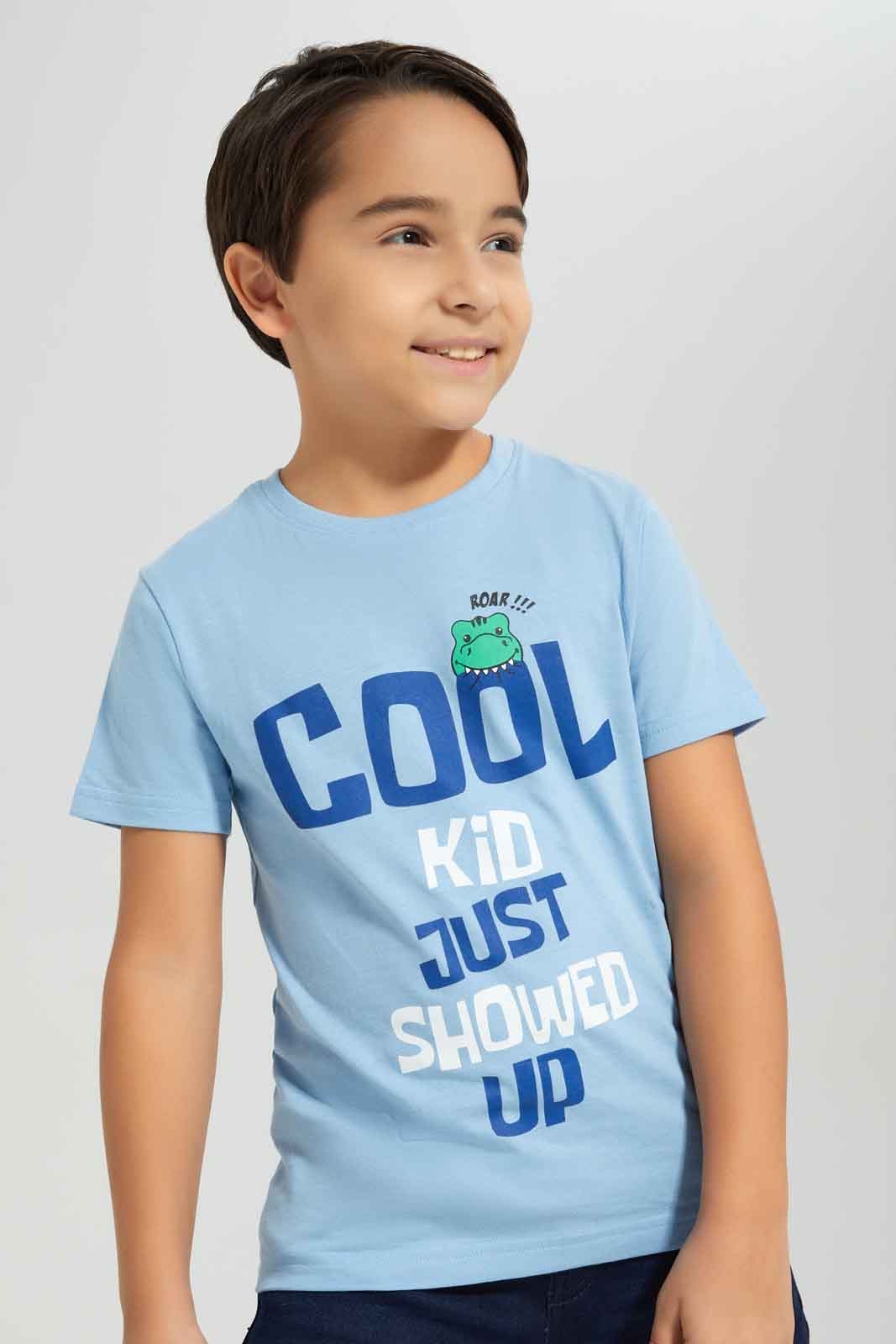Redtag-Boys-Blue-Cool-Kid-Short-Sleeve-Graphic-T-Shirt-BOY-T-Shirts,-Category:T-Shirts,-Colour:Blue,-Deals:New-In,-Dept:Boys,-Filter:Boys-(2-to-8-Yrs),-New-In-BOY-APL,-Non-Sale,-S23A,-Section:Boys-(0-to-14Yrs),-TBL-Boys-2 to 8 Years
