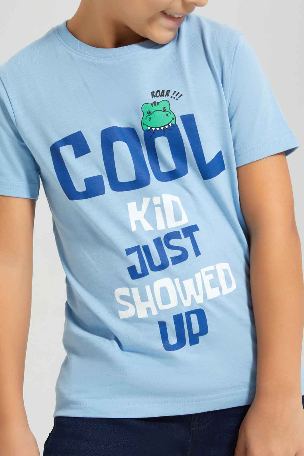 Redtag-Boys-Blue-Cool-Kid-Short-Sleeve-Graphic-T-Shirt-BOY-T-Shirts,-Category:T-Shirts,-Colour:Blue,-Deals:New-In,-Dept:Boys,-Filter:Boys-(2-to-8-Yrs),-New-In-BOY-APL,-Non-Sale,-S23A,-Section:Boys-(0-to-14Yrs),-TBL-Boys-2 to 8 Years