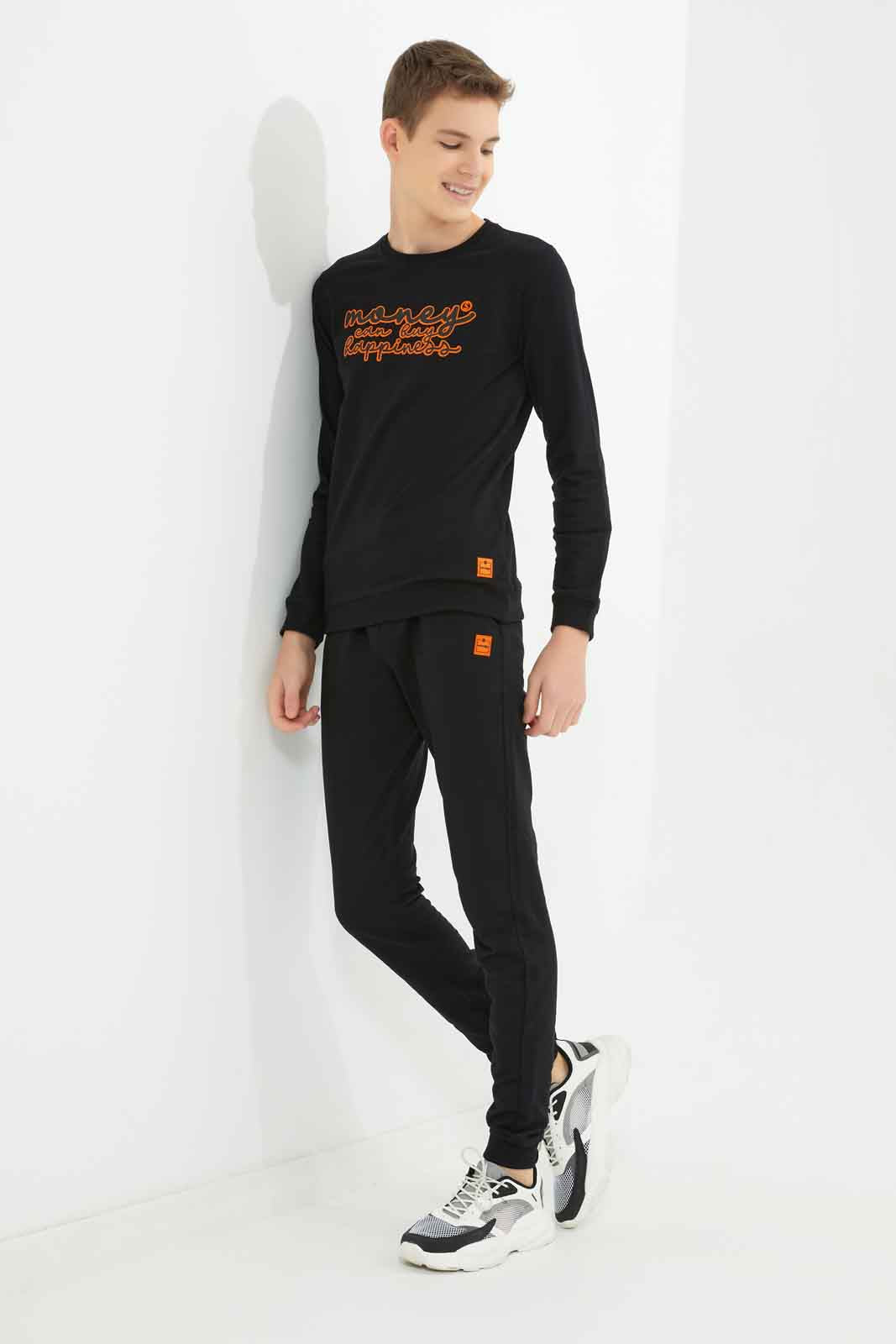 Redtag-Boys-Black-Money-Cam-Bay-Hoppiness-Jogsuit-BSR-Jog-Sets,-Category:Jog-Sets,-Colour:Black,-Deals:New-In,-Dept:Boys,-Filter:Senior-Boys-(8-to-14-Yrs),-New-In-BSR-APL,-Non-Sale,-S23A,-Section:Boys-(0-to-14Yrs)-Senior-Boys-9 to 14 Years