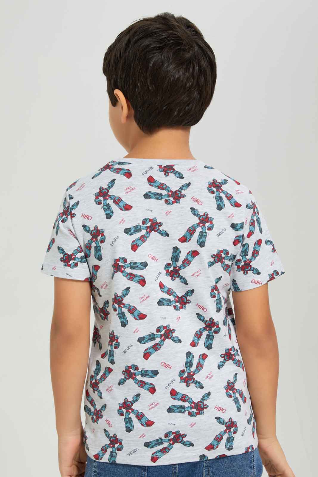 Redtag-Boys-Grey-Space-Explorer-Short-Sleeve-Aop-T-Shirt-BOY-T-Shirts,-Category:T-Shirts,-Colour:Grey,-Deals:New-In,-Dept:Boys,-Filter:Boys-(2-to-8-Yrs),-New-In-BOY-APL,-Non-Sale,-S23A,-Section:Boys-(0-to-14Yrs),-TBL-Boys-2 to 8 Years