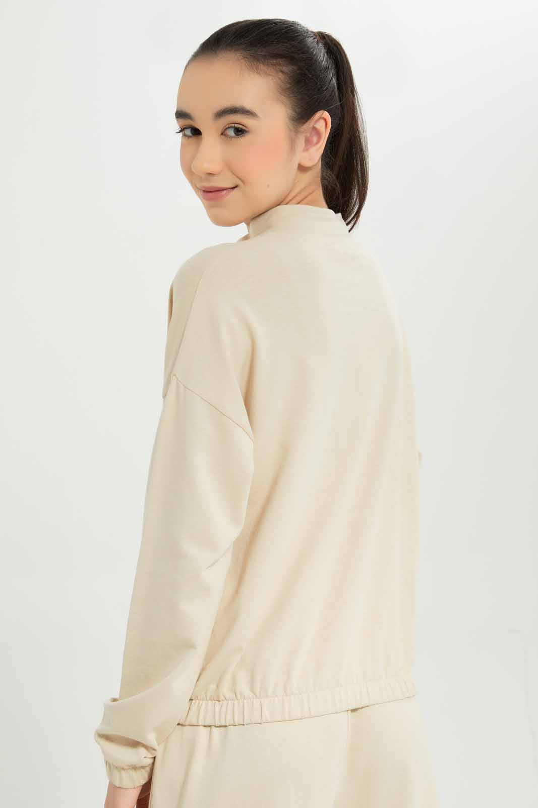 Redtag-Girls-Beige-Highneck-Sweatshirts-Category:Sweatshirts,-Colour:Beige,-Deals:New-In,-Dept:Girls,-Filter:Senior-Girls-(8-to-14-Yrs),-GSR-Sweatshirts,-New-In-GSR-APL,-Non-Sale,-S23A,-Section:Girls-(0-to-14Yrs)-Senior-Girls-