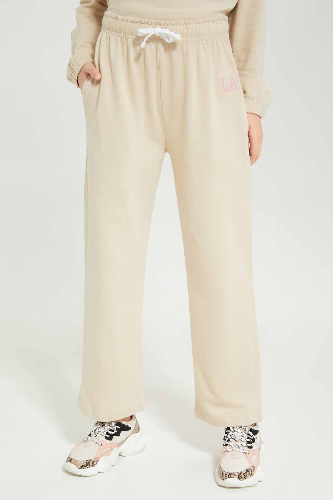 Redtag-Girls-Beige-Wideleg-Culottes-Category:Sweatshirts,-Colour:Beige,-Deals:New-In,-Dept:Girls,-Filter:Senior-Girls-(8-to-14-Yrs),-GSR-Sweatshirts,-New-In-GSR-APL,-Non-Sale,-S23A,-Section:Girls-(0-to-14Yrs)-Senior-Girls-