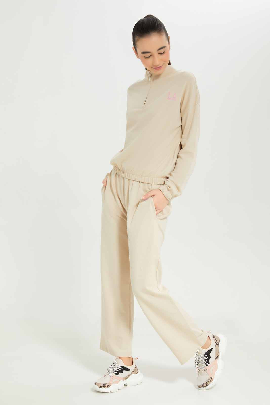 Redtag-Girls-Beige-Wideleg-Culottes-Category:Sweatshirts,-Colour:Beige,-Deals:New-In,-Dept:Girls,-Filter:Senior-Girls-(8-to-14-Yrs),-GSR-Sweatshirts,-New-In-GSR-APL,-Non-Sale,-S23A,-Section:Girls-(0-to-14Yrs)-Senior-Girls-